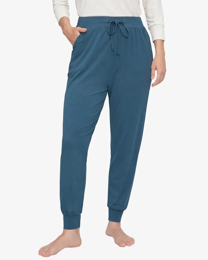 Curare Long Pants Wide Leg - Petrol L