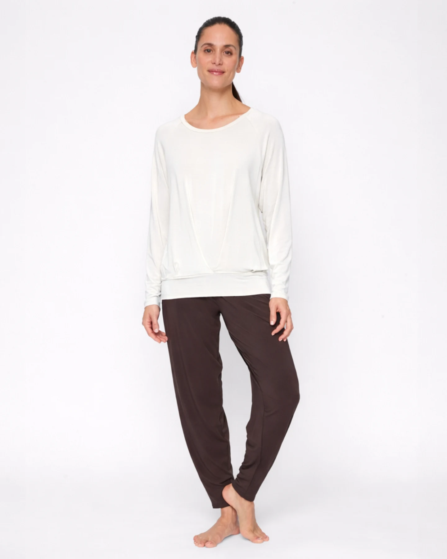 Curare Langarmshirt Boxpleat - Soft White M – Ansicht 2