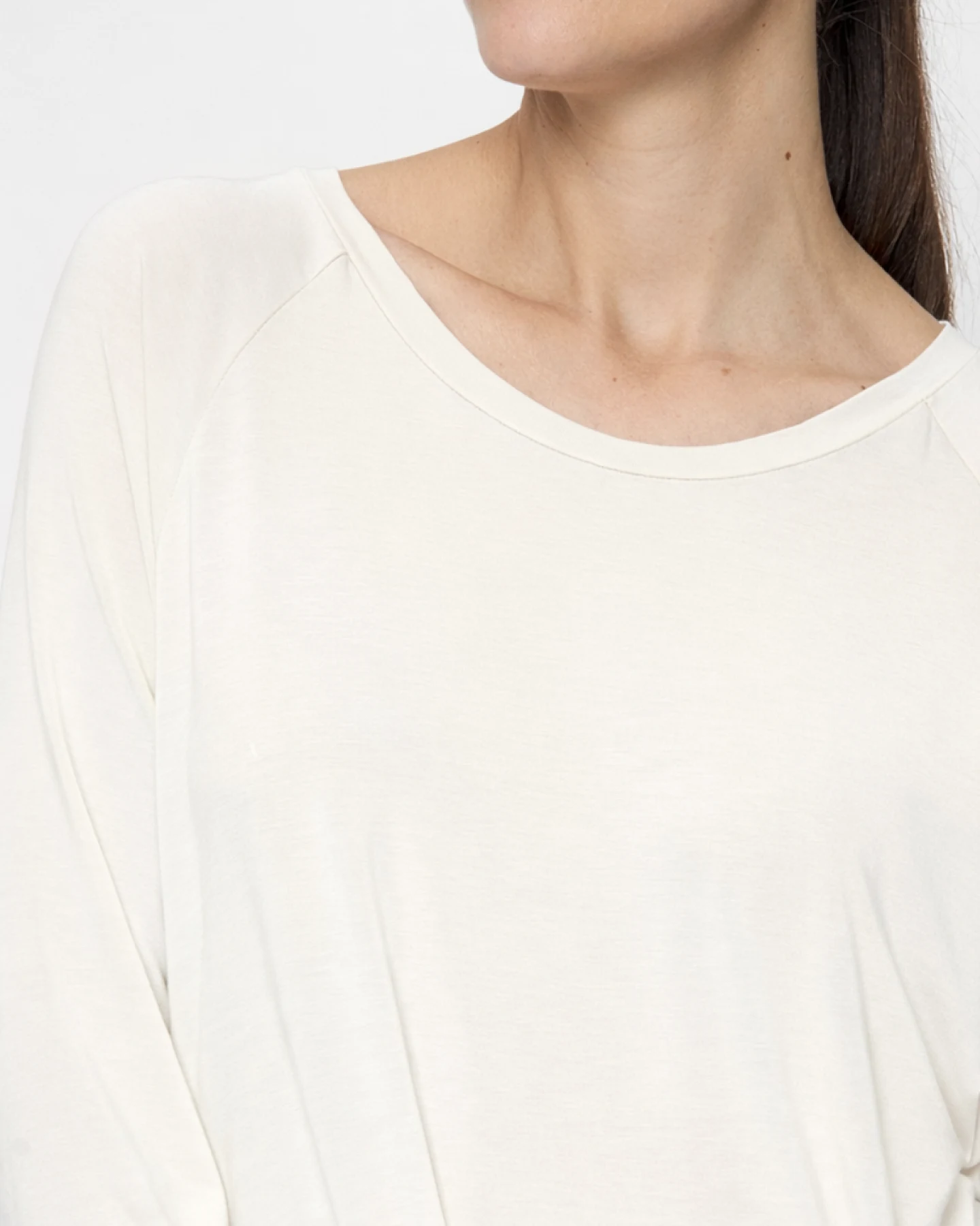 Curare Langarmshirt Boxpleat - Soft White S – Ansicht 4