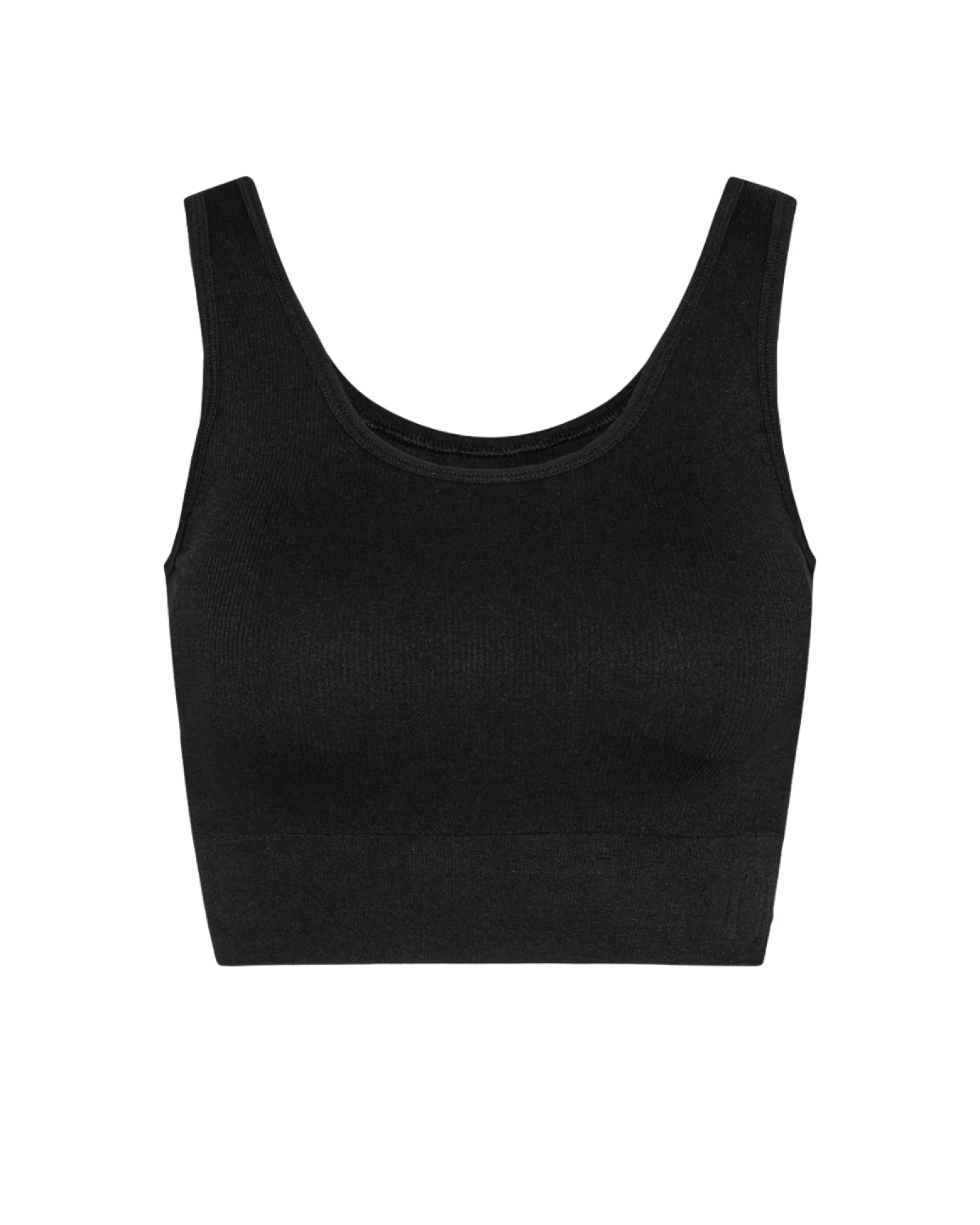Moonchild Soft Rib Seamless Crop Top - Black Iris L – Ansicht 2