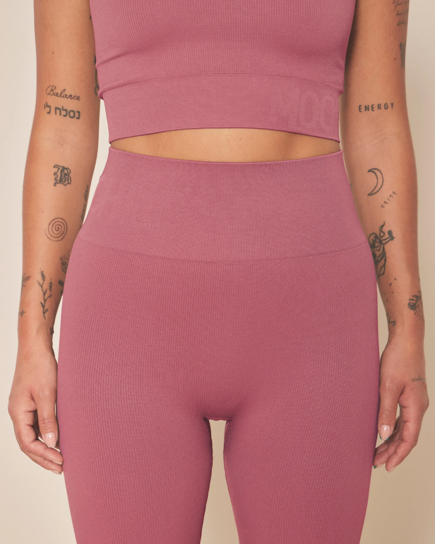 Moonchild Soft Rib Seamless Leggings - Blush M – Ansicht 3