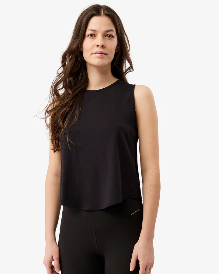 Mandala Cropped Tank Top - Black L