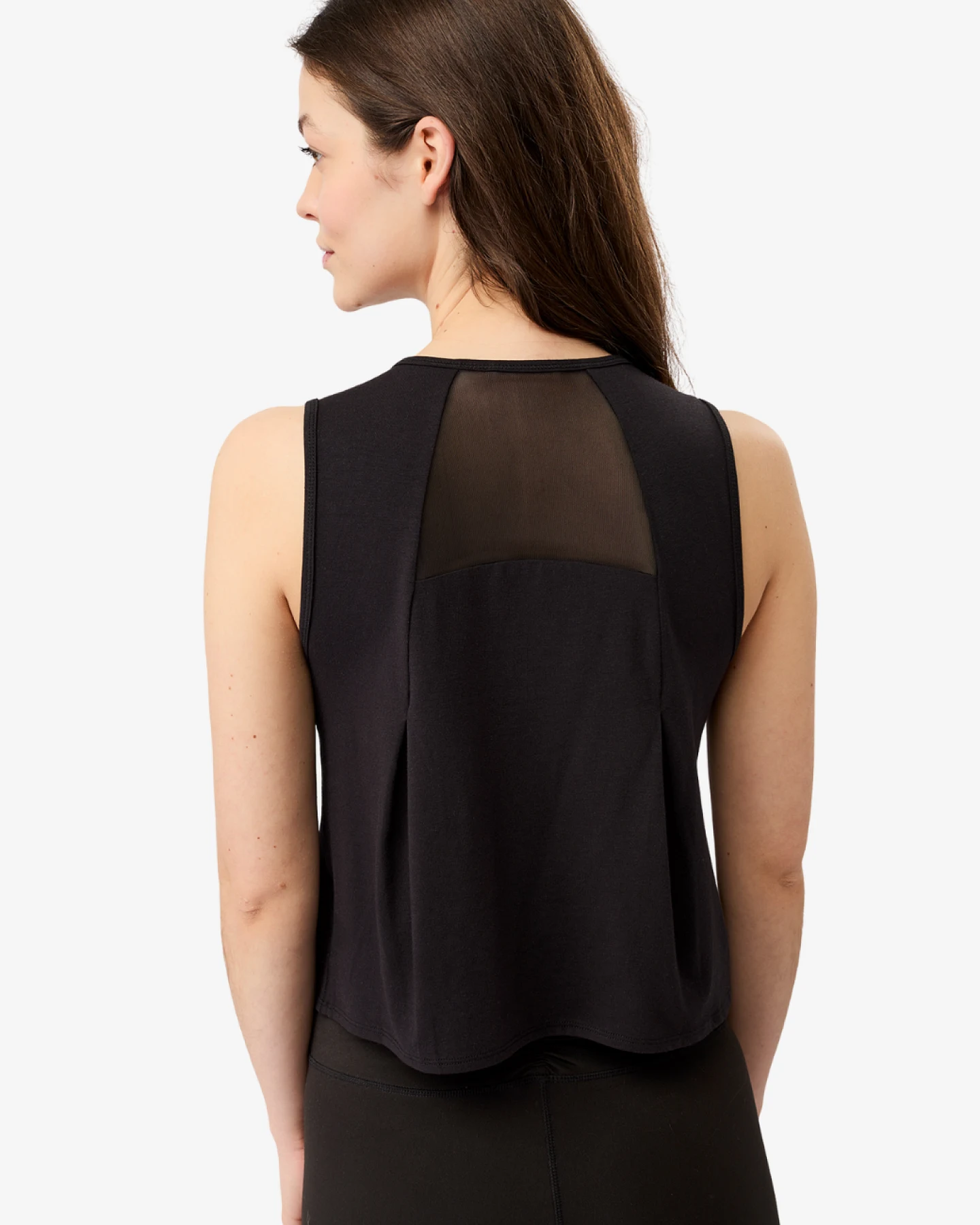 Mandala Cropped Tank Top - Black S – Ansicht 2