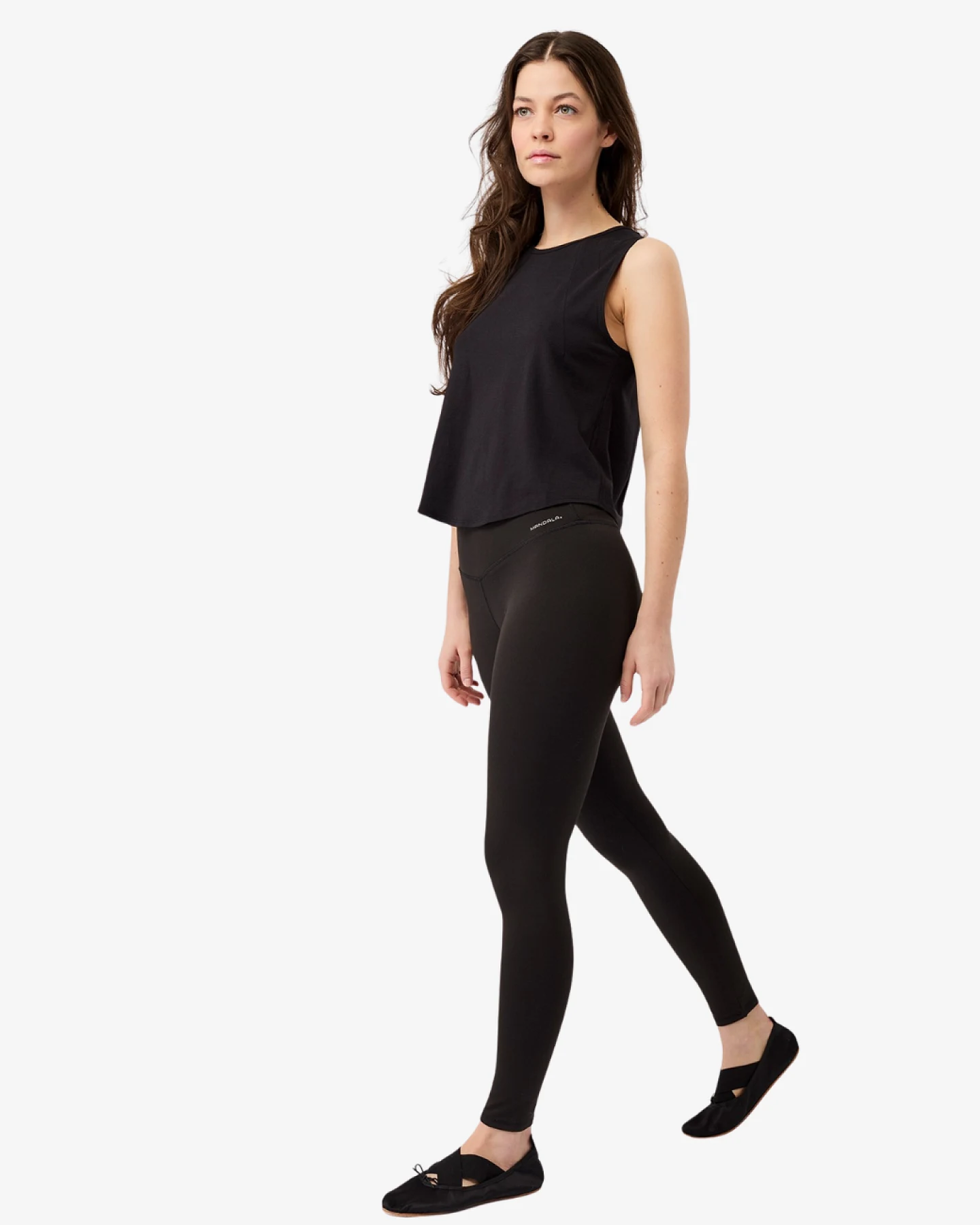 Mandala Cropped Tank Top - Black S – Ansicht 3