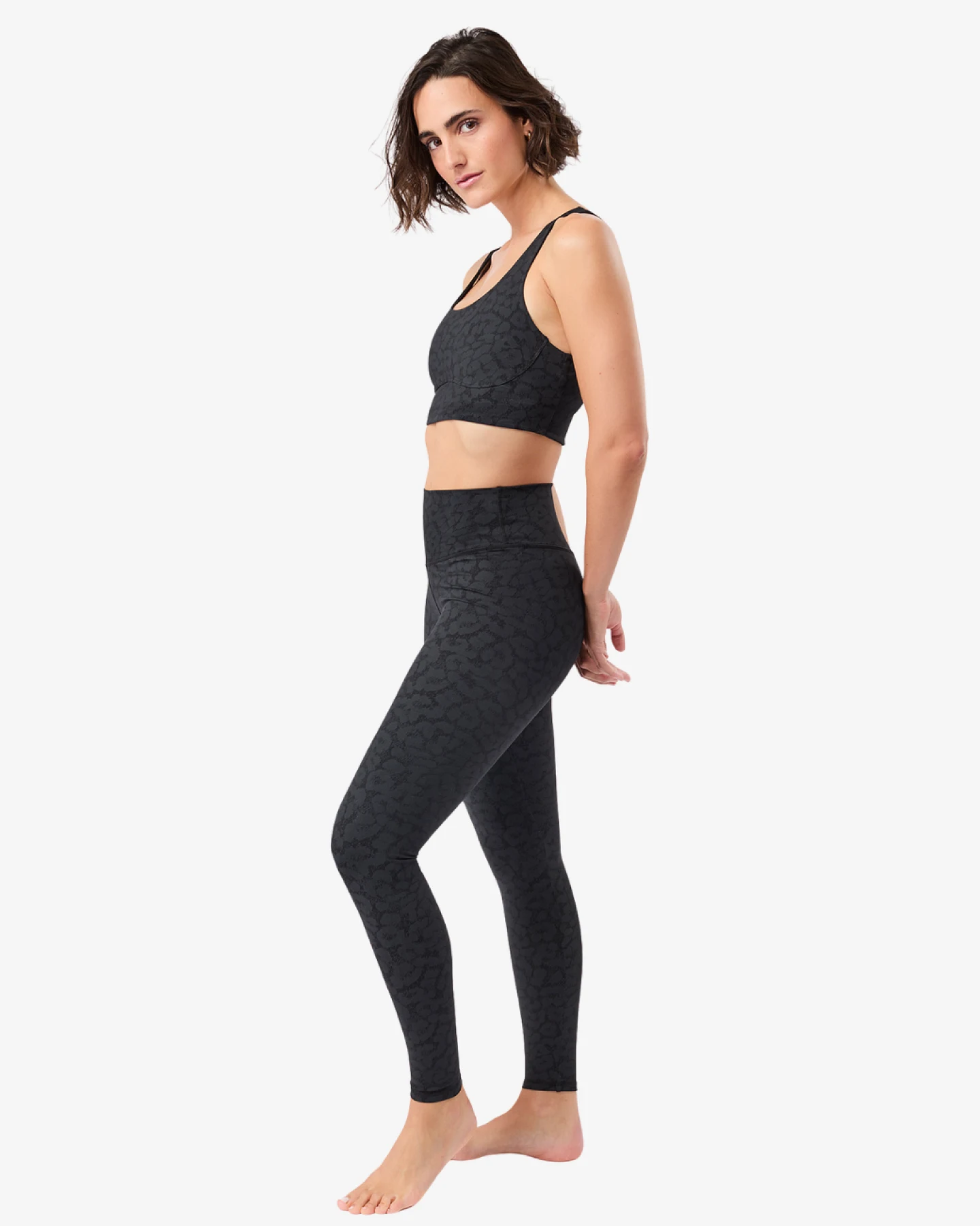 Mandala Mono Printed Leggings - Leo Black S – Ansicht 5