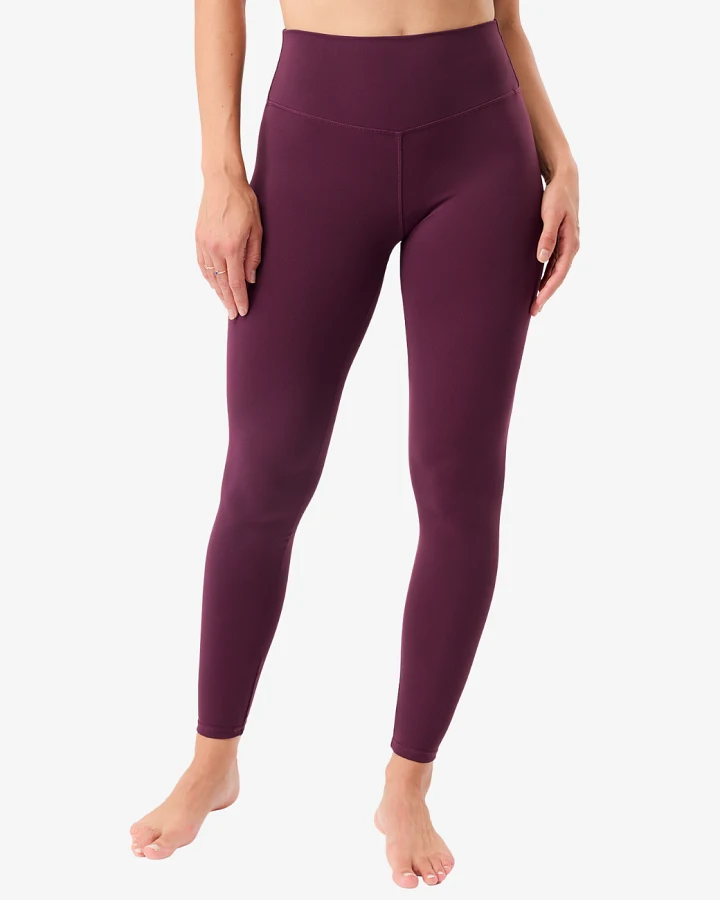 Mandala Mono Printed Leggings - Bordeaux L