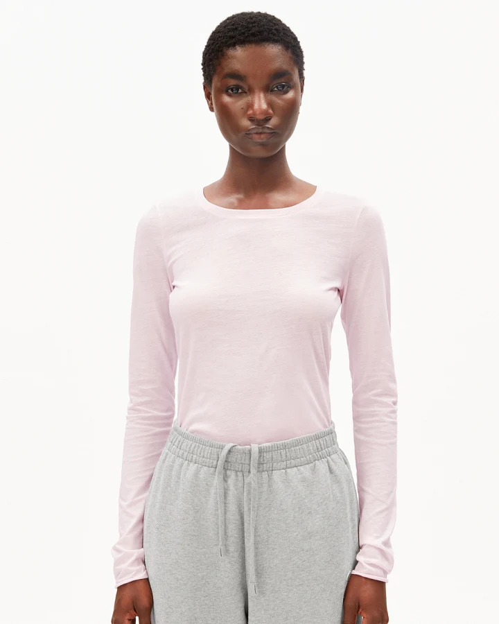 Armedangels EINIAARA SOFT LANGARMSHIRT - pink mist S