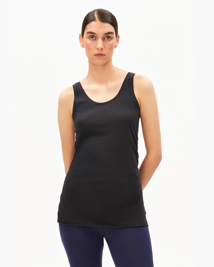 Armedangels SINGLE JERSEY TOP - Black L