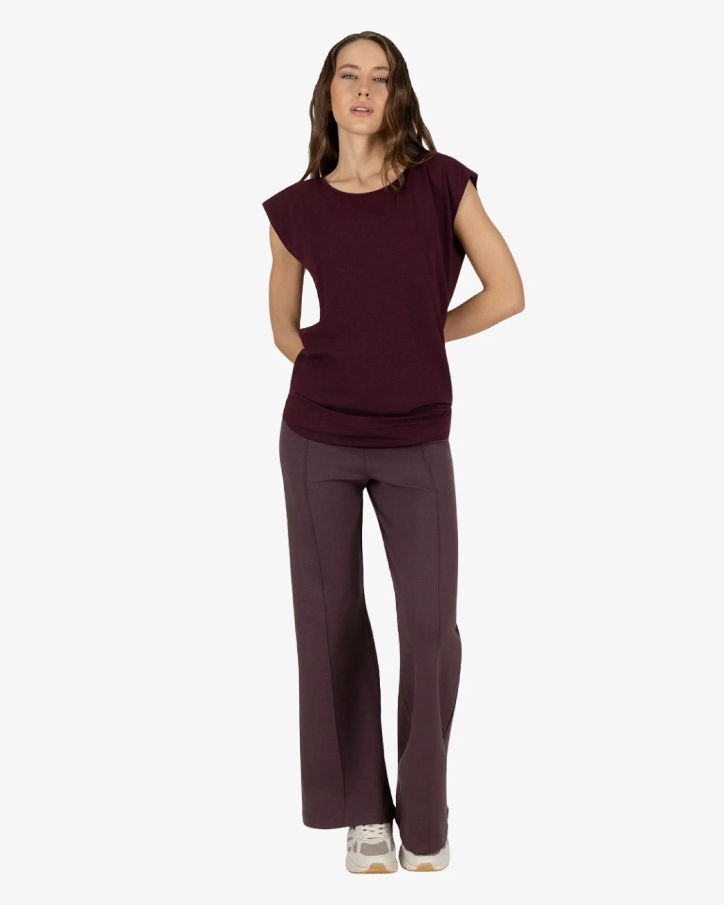 Urban Goddess Asana Tee - Fig M/L – Ansicht 2