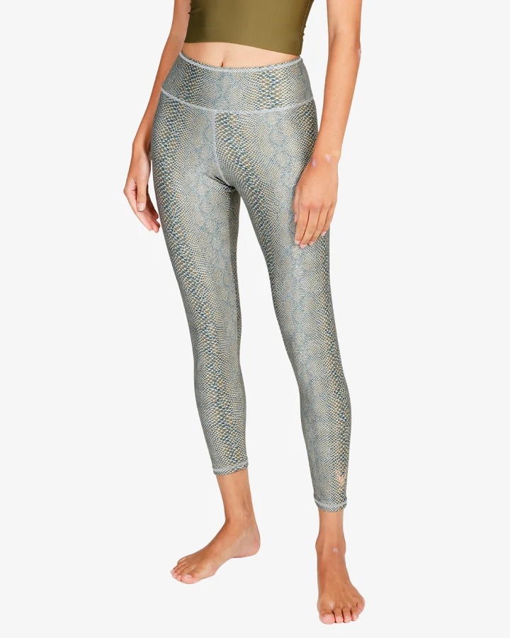 Kismet Lux Leggings stone olive snake L
