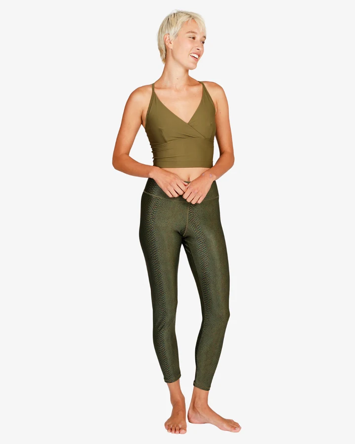 Kismet Lux Leggings olive snake S