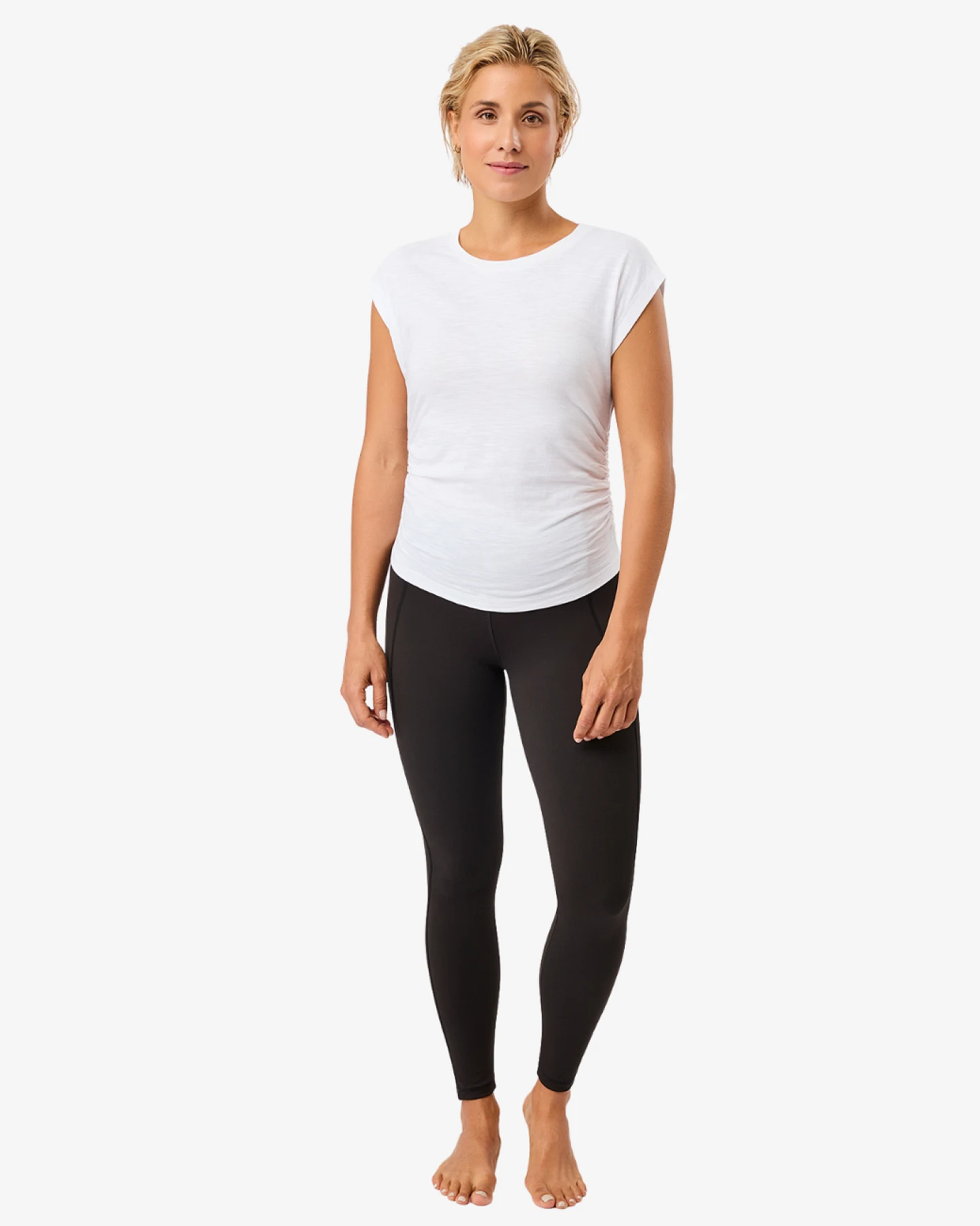 Mandala Side Ruffled Top White L – Ansicht 3