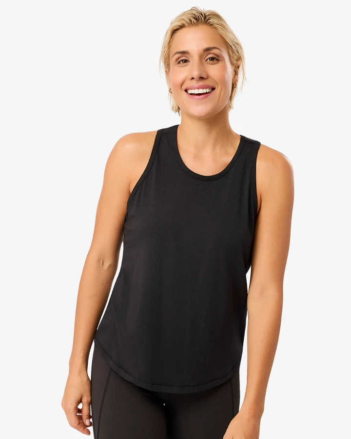 Mandala Racer Back Top Black L