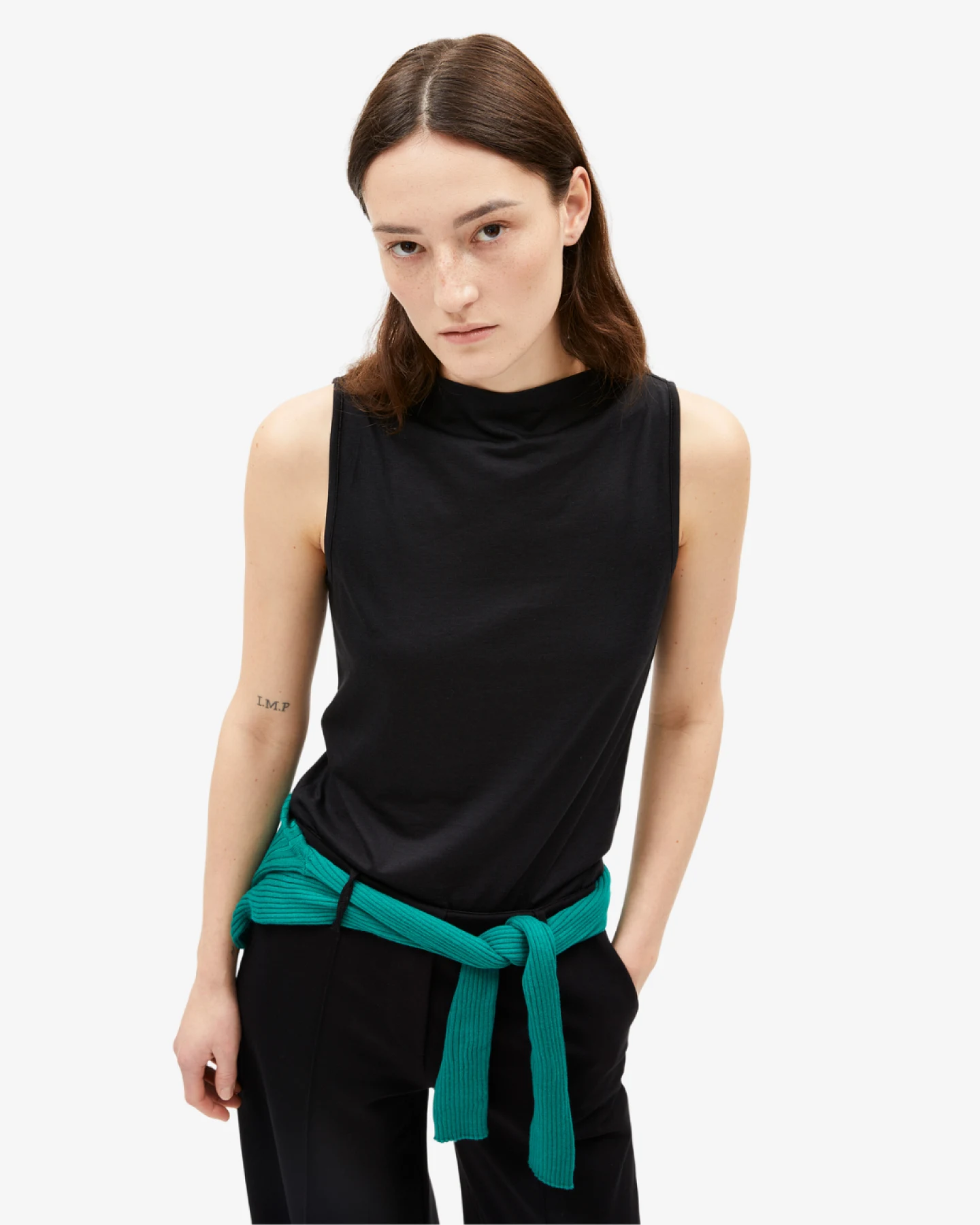 Armedangels Top LAMINIAA - black S – Ansicht 4