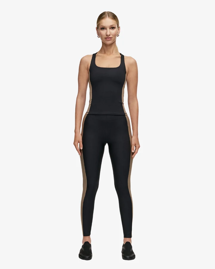 Casall Shaped Block High Waist Leggings - Black L