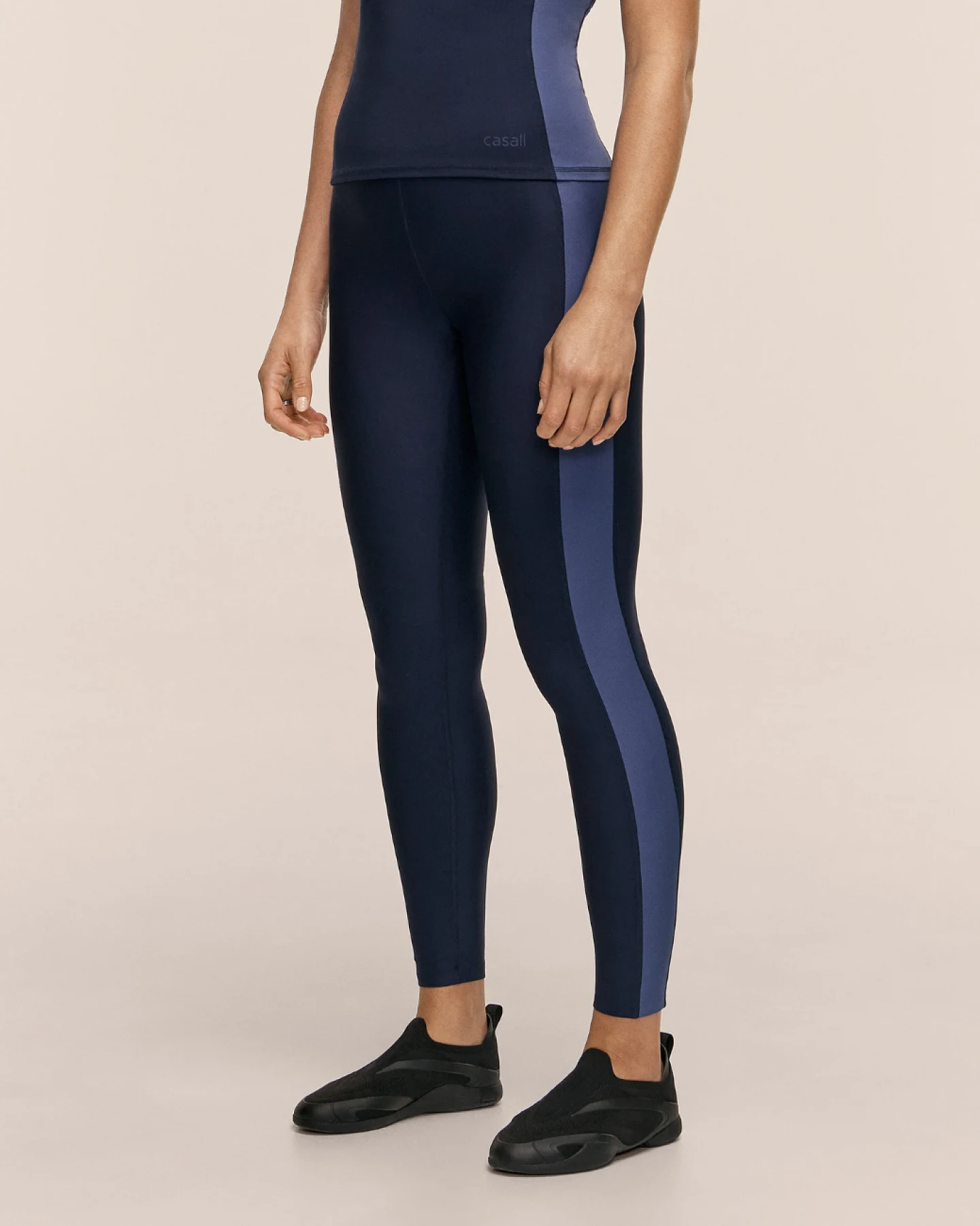 Casall Shaped Block High Waist Leggings - Core Blue M – Ansicht 3