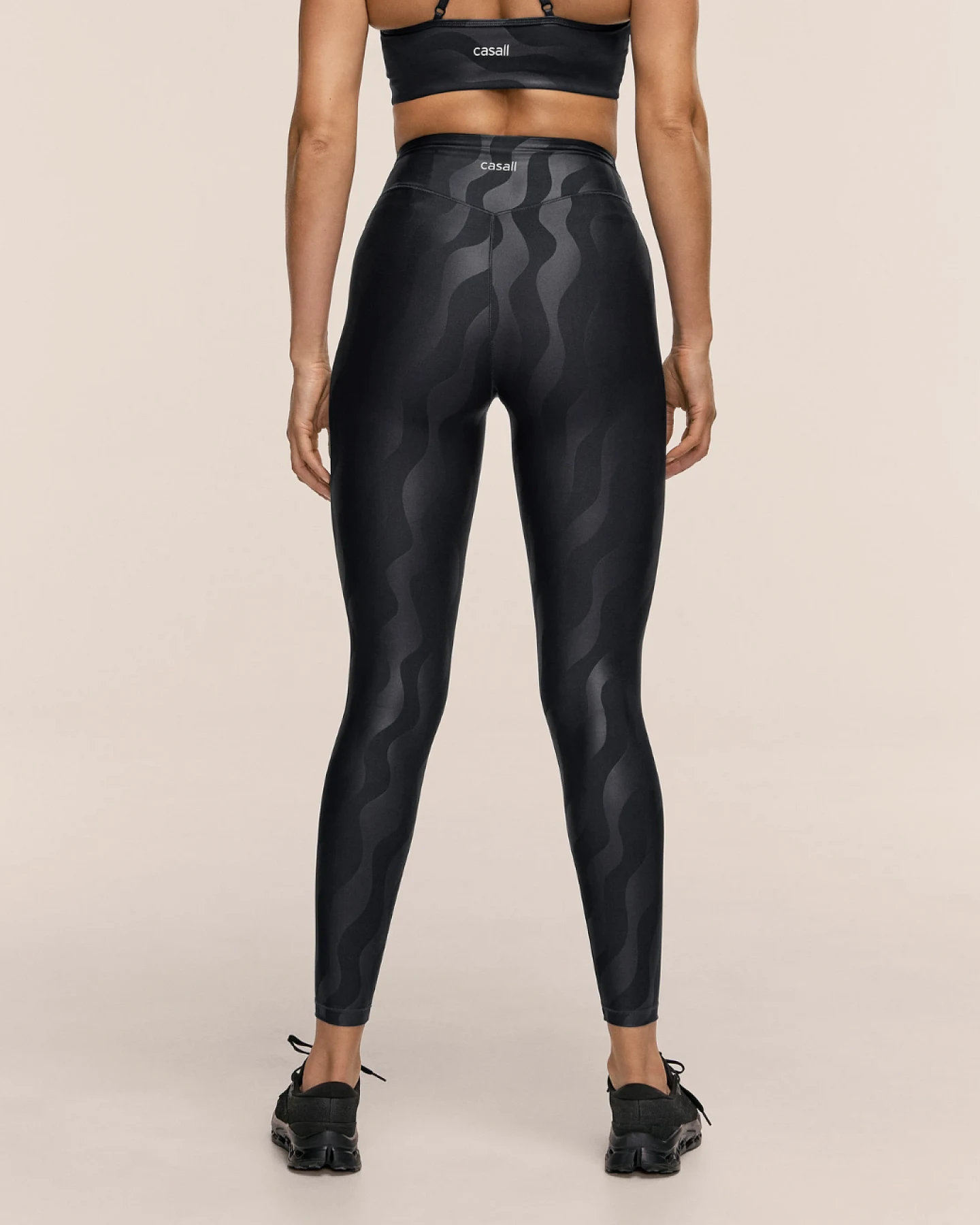 Casall Heat Printed High Waist Leggings - Black Geo L – Ansicht 3