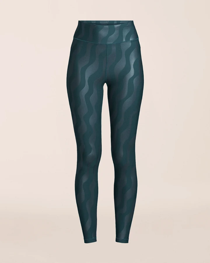 Casall Heat Printed High Waist Tights Ocean Geo M