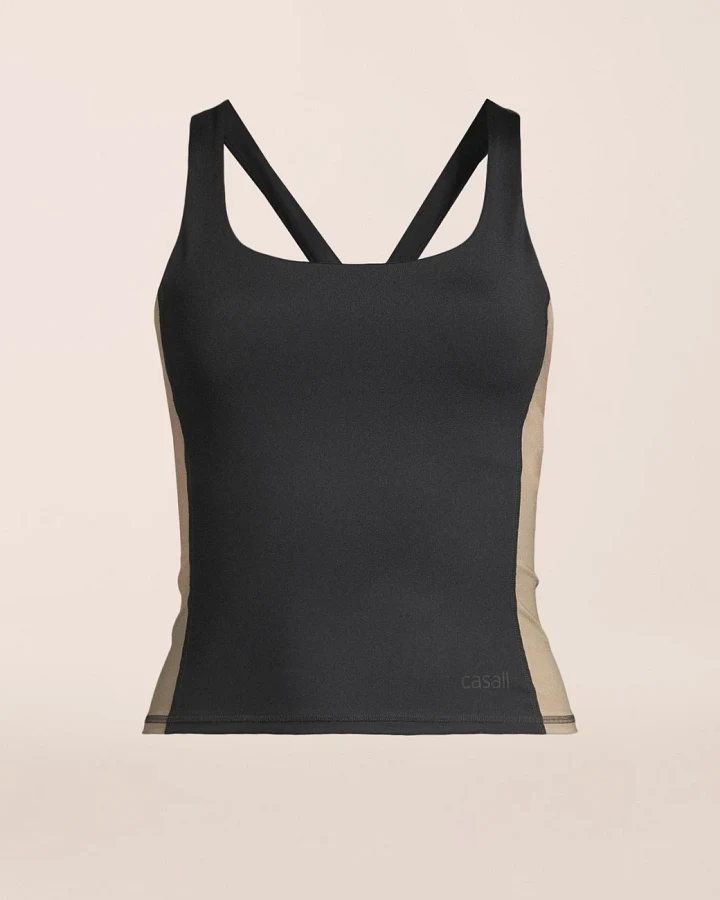 Casall Shaped Block Built-in Bra Tank - Black L