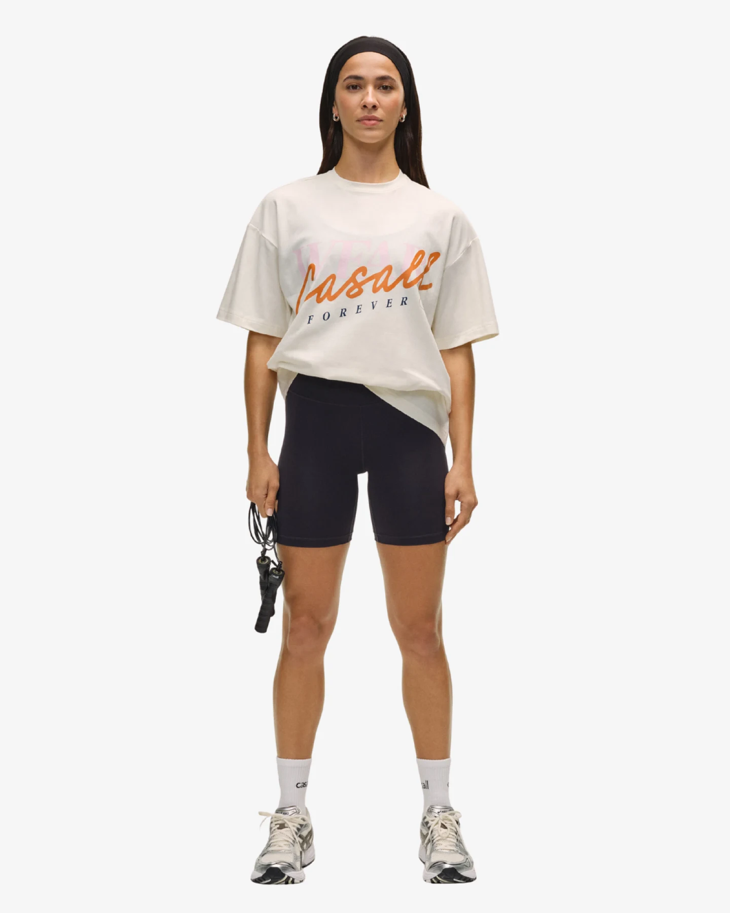 Casall Essential Regular Waist Biker - Black S – Ansicht 4