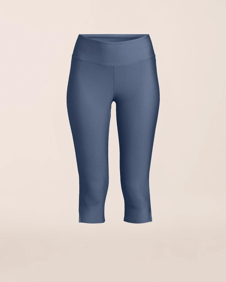 Casall Capri Slit Regular Waist Leggings - Blue Shadow L