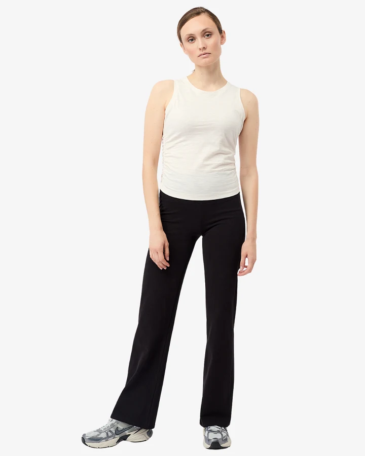 Mandala Cropped Ruffled Top - White L