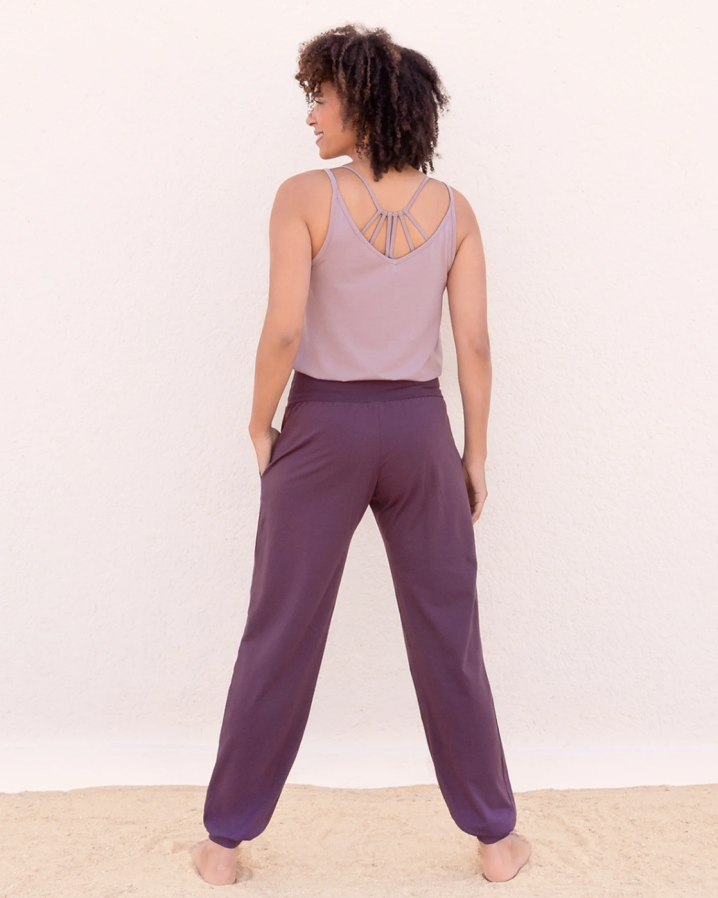Jaya Organics Yogahose Joelle - Plum M – Ansicht 2