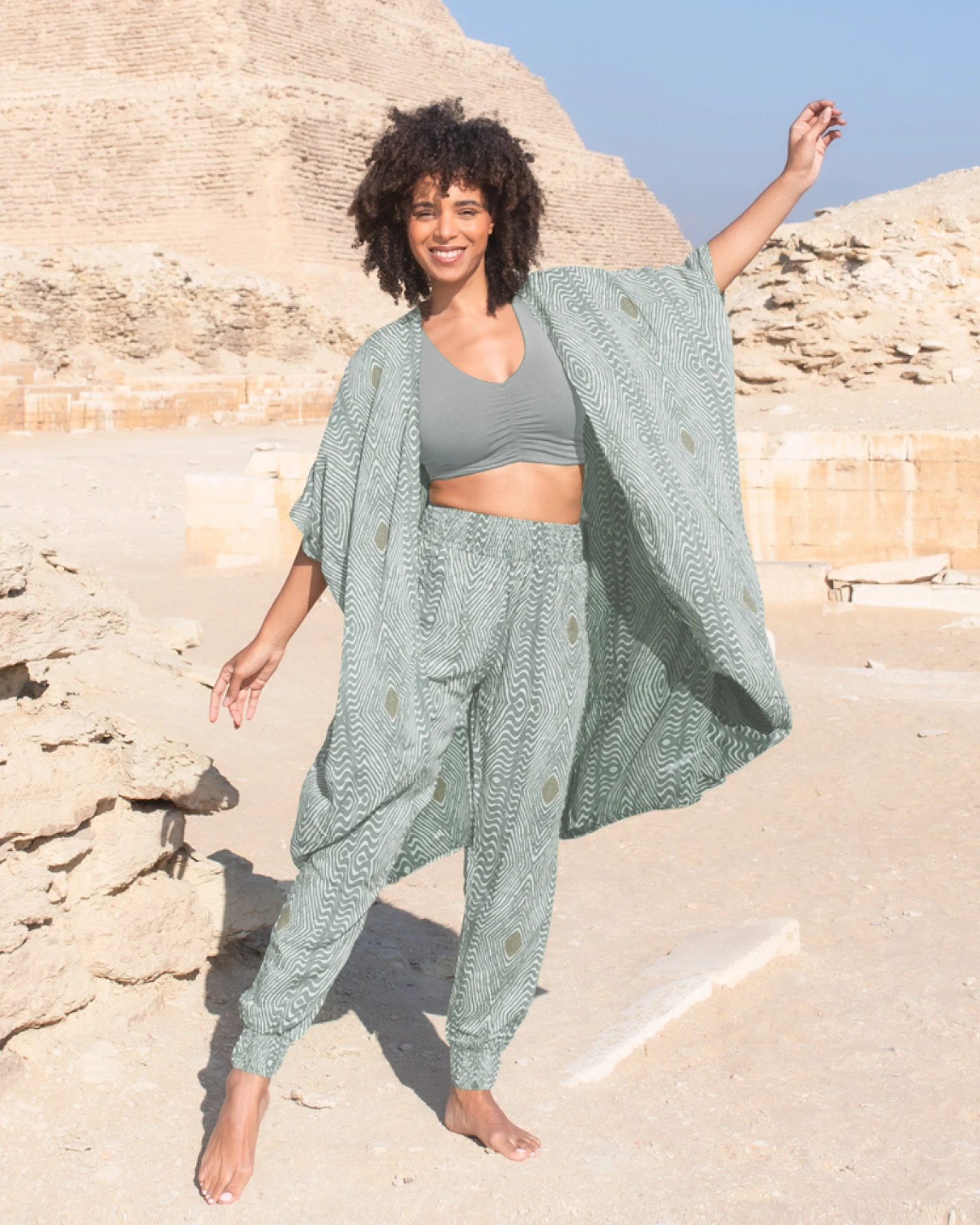 Jaya Organics Yogahose Ananda - Zumba Agave M – Ansicht 3