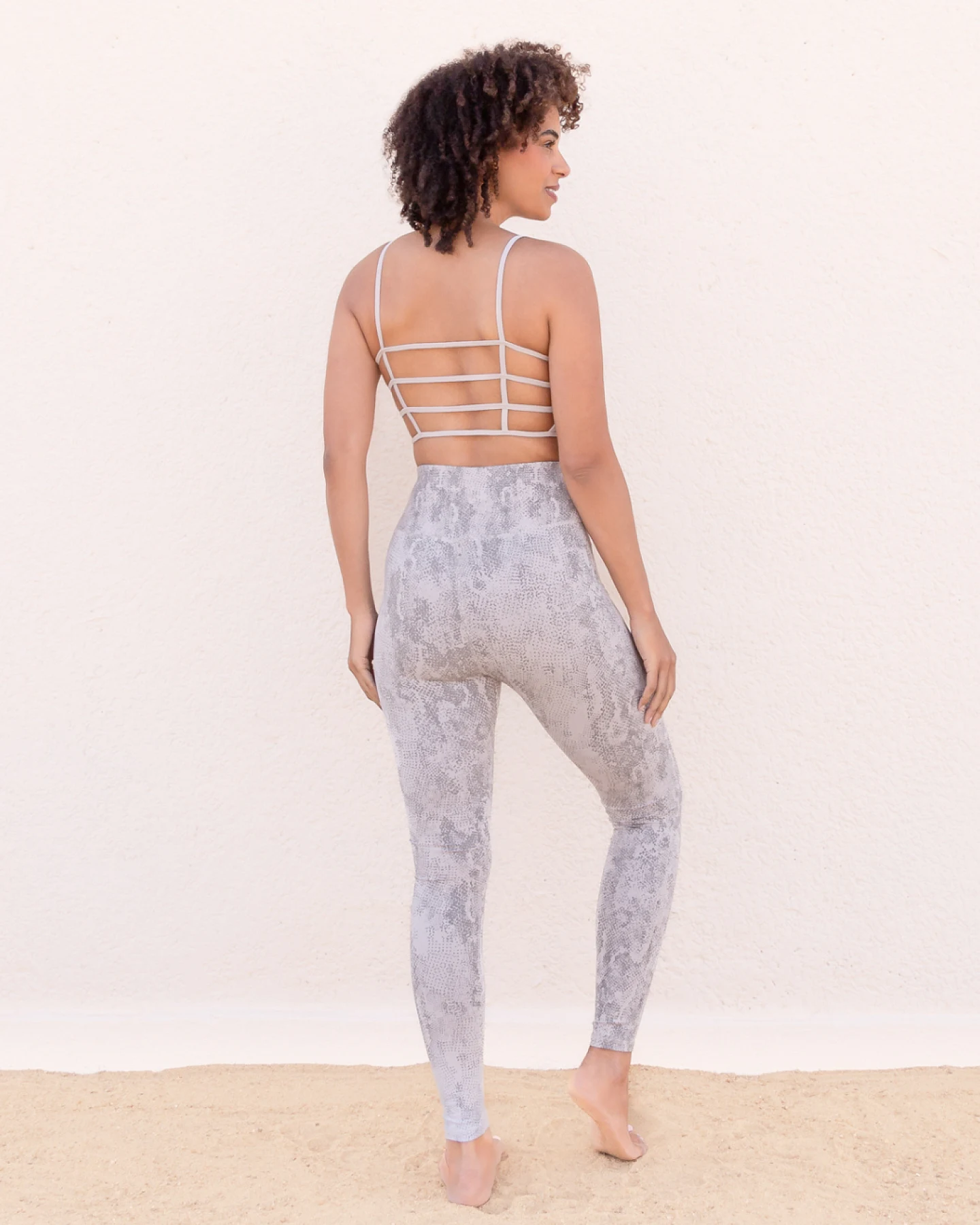 Jaya Organics Leggings Sumatra Snake - Creme L – Ansicht 2