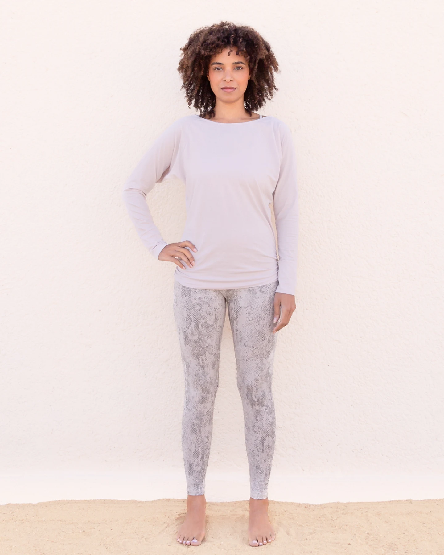 Jaya Organics Leggings Sumatra Snake - Creme L – Ansicht 3