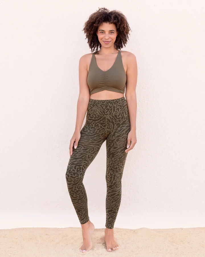 Jaya Organics Leggings Leona - Olive Leopard M