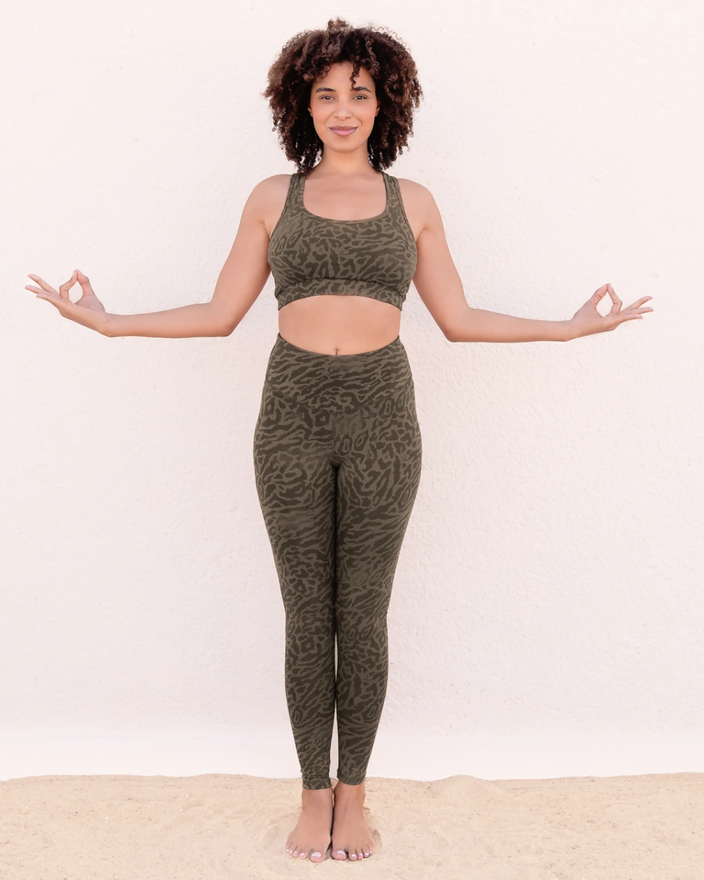 Jaya Organics Leggings Leona - Olive Leopard M – Ansicht 3