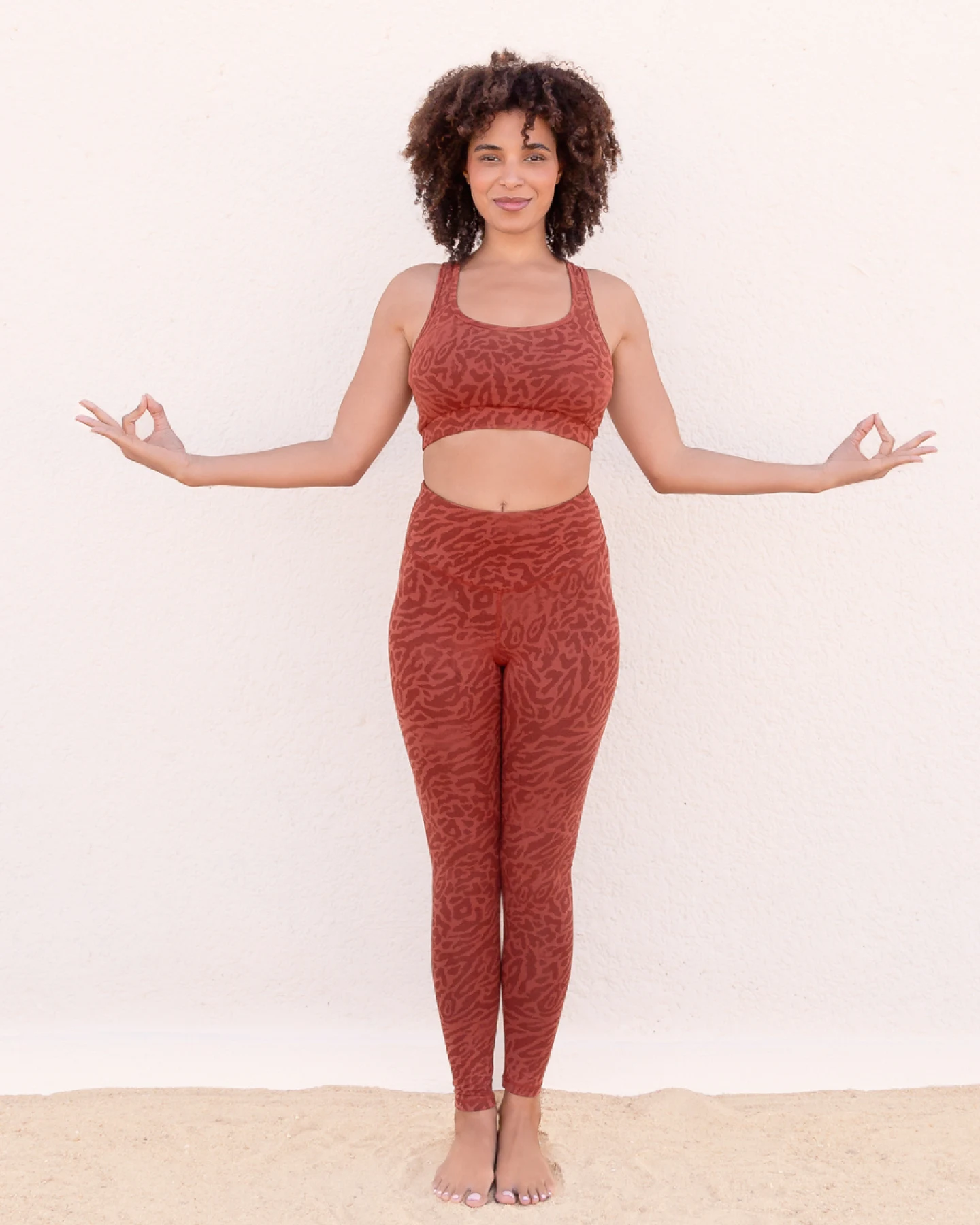 Jaya Organics Leggings Leona - Cinnamon Leopard M – Ansicht 4