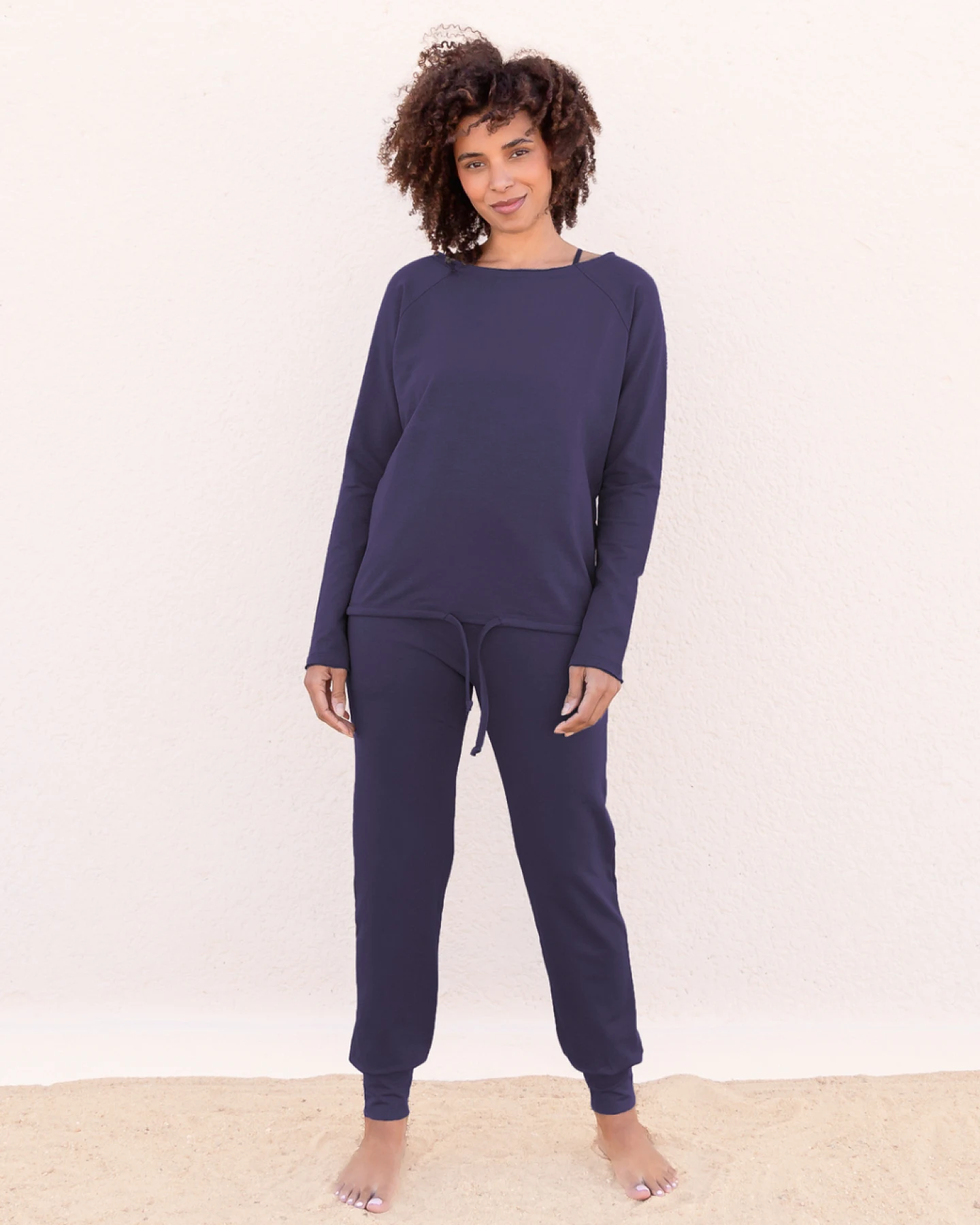 Jaya Organics Sweater Julia - Nightblue M – Ansicht 3