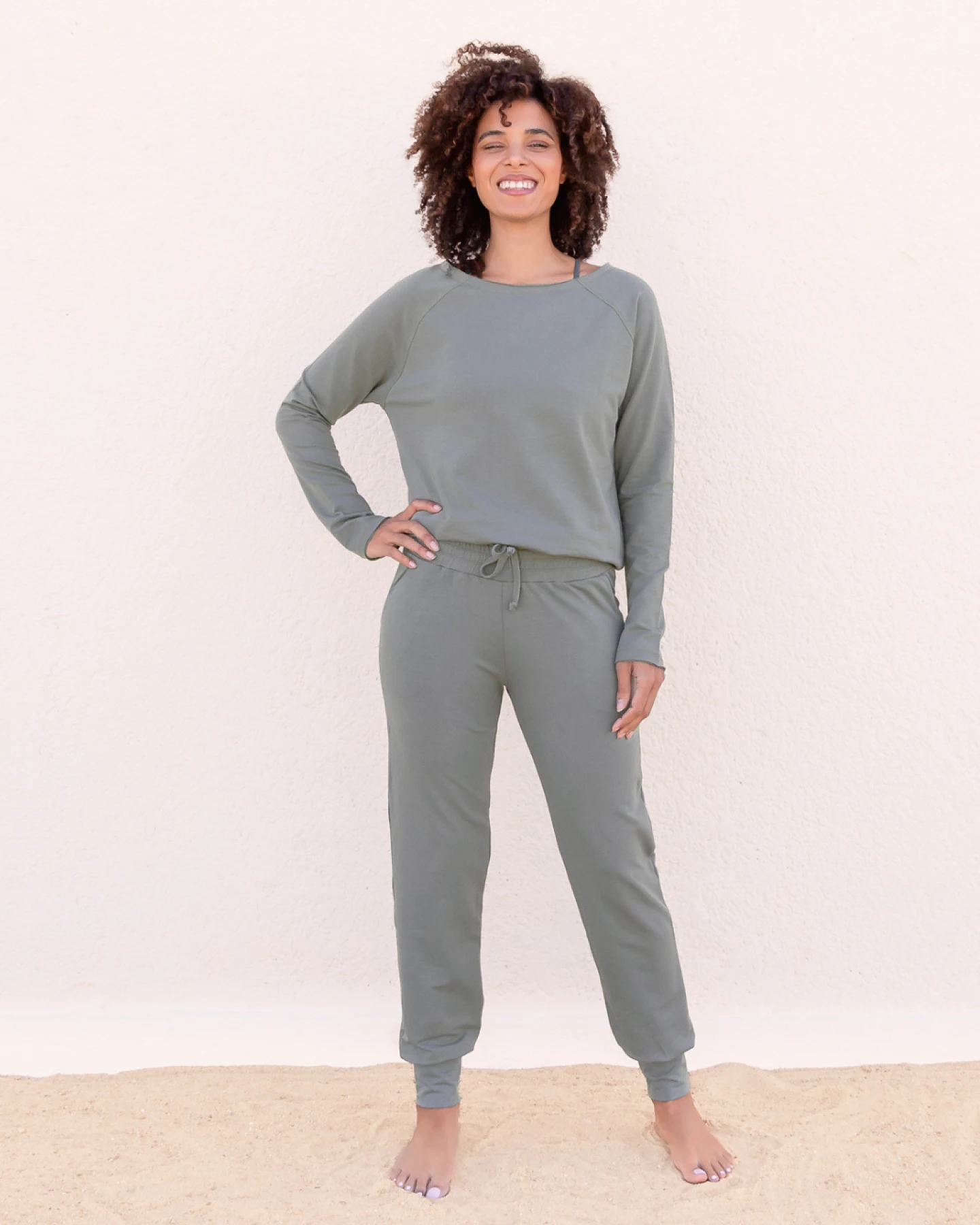 Jaya Organics Sweater Julia - Agave L – Ansicht 3