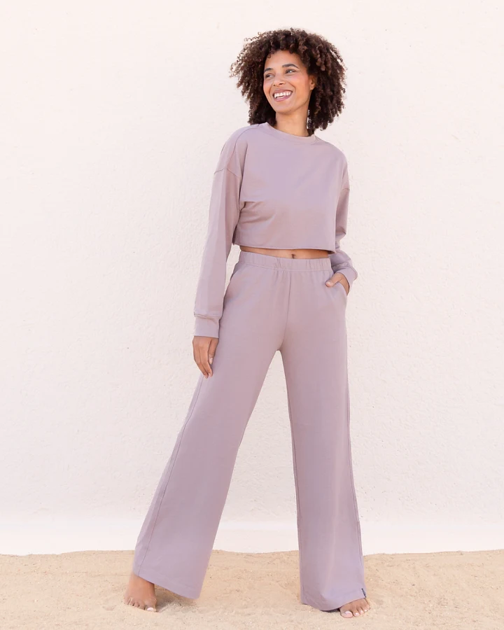 Jaya Organics Crop-Sweater Alex - Taupe L