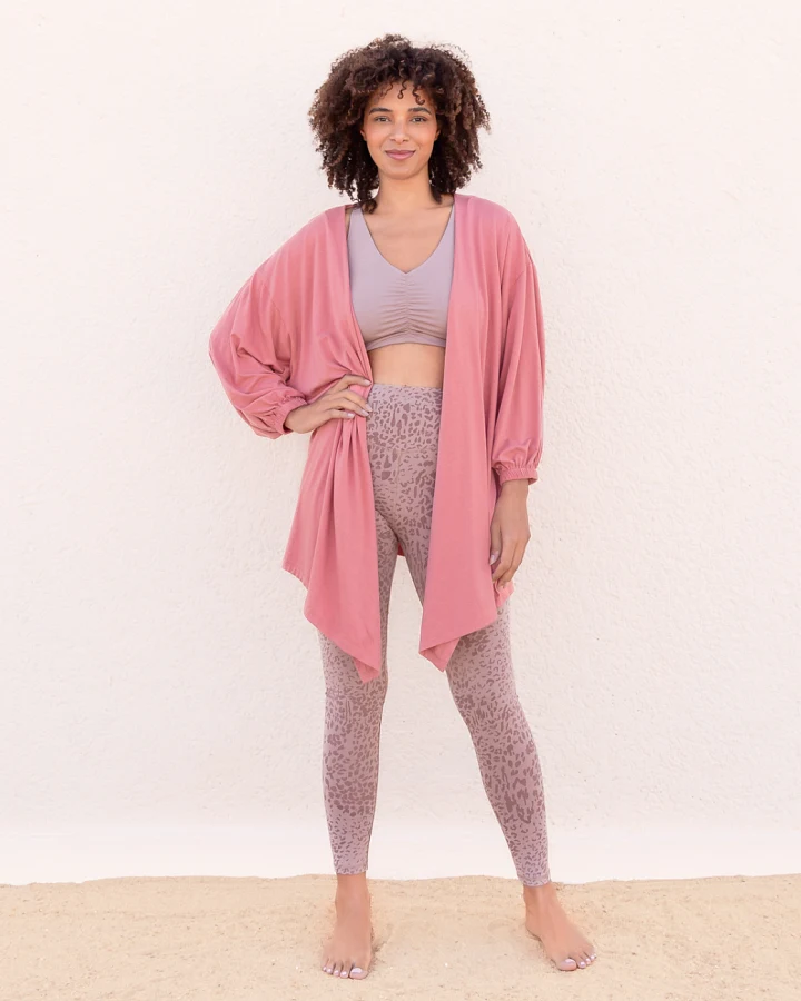 Jaya Organics Cardigan Bloom - Deco Rose L