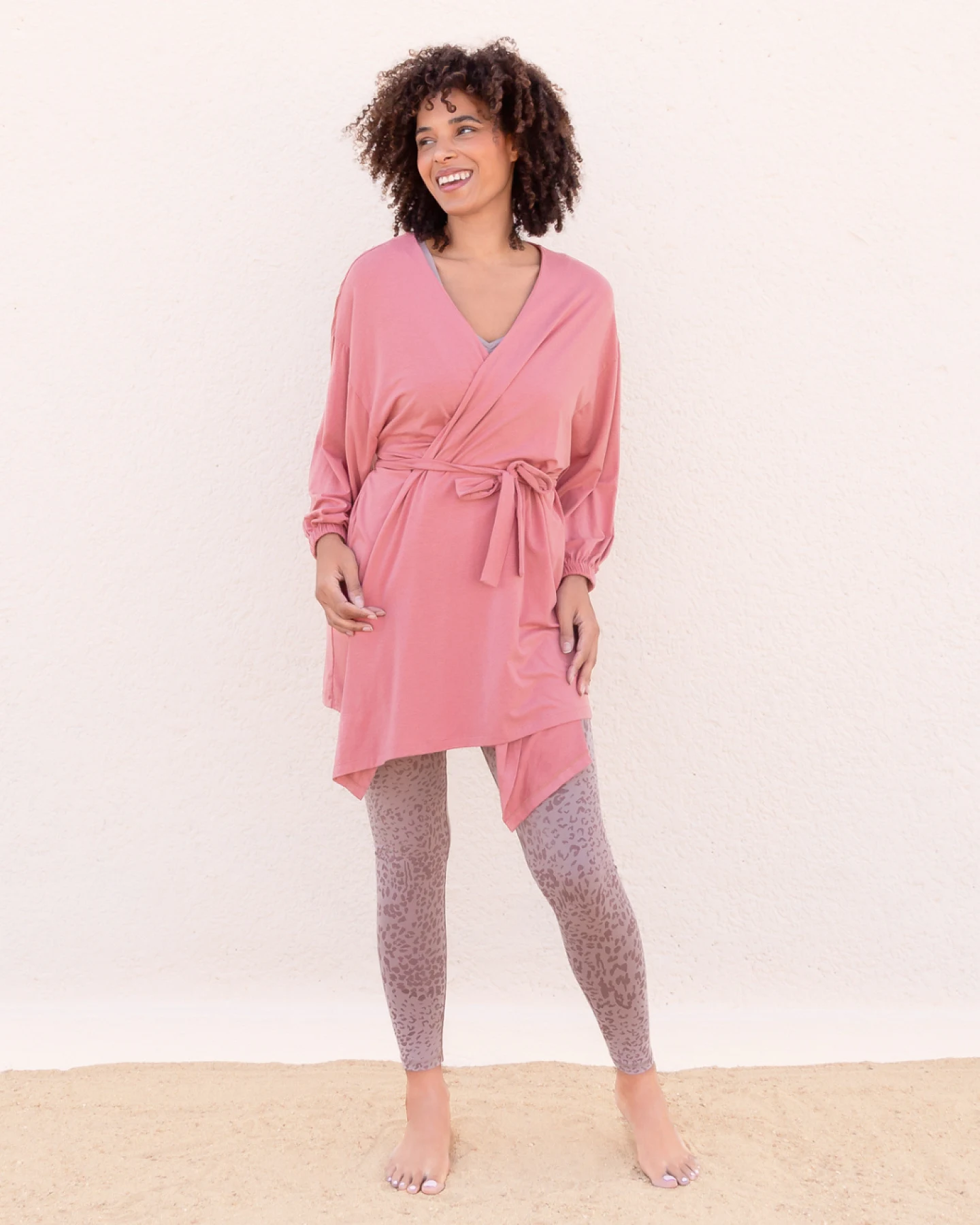 Jaya Organics Cardigan Bloom - Deco Rose L – Ansicht 2