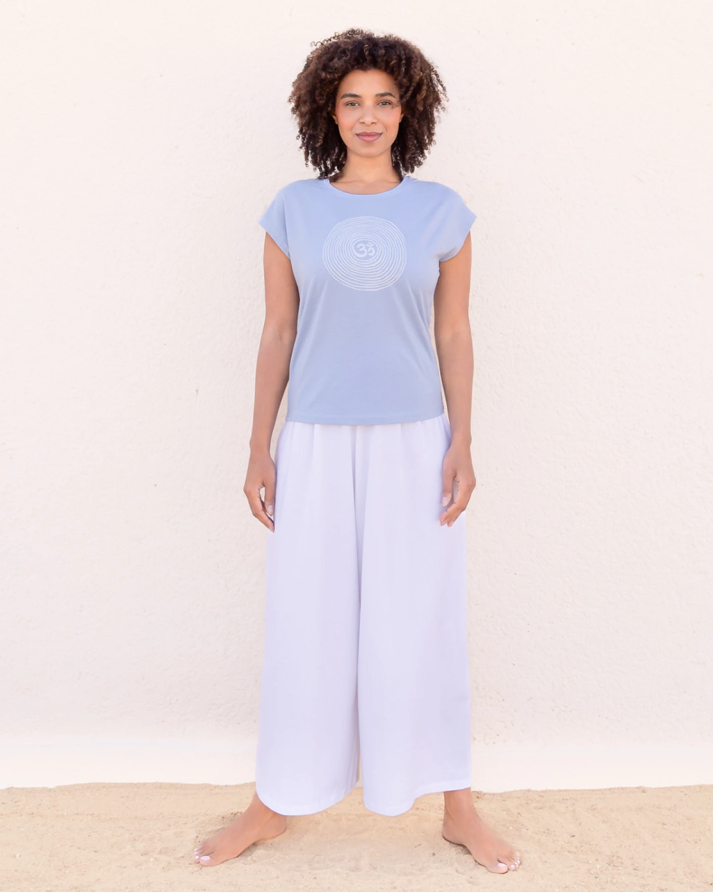 Jaya Organics T-Shirt Om Tencel - Skyblue M – Ansicht 3