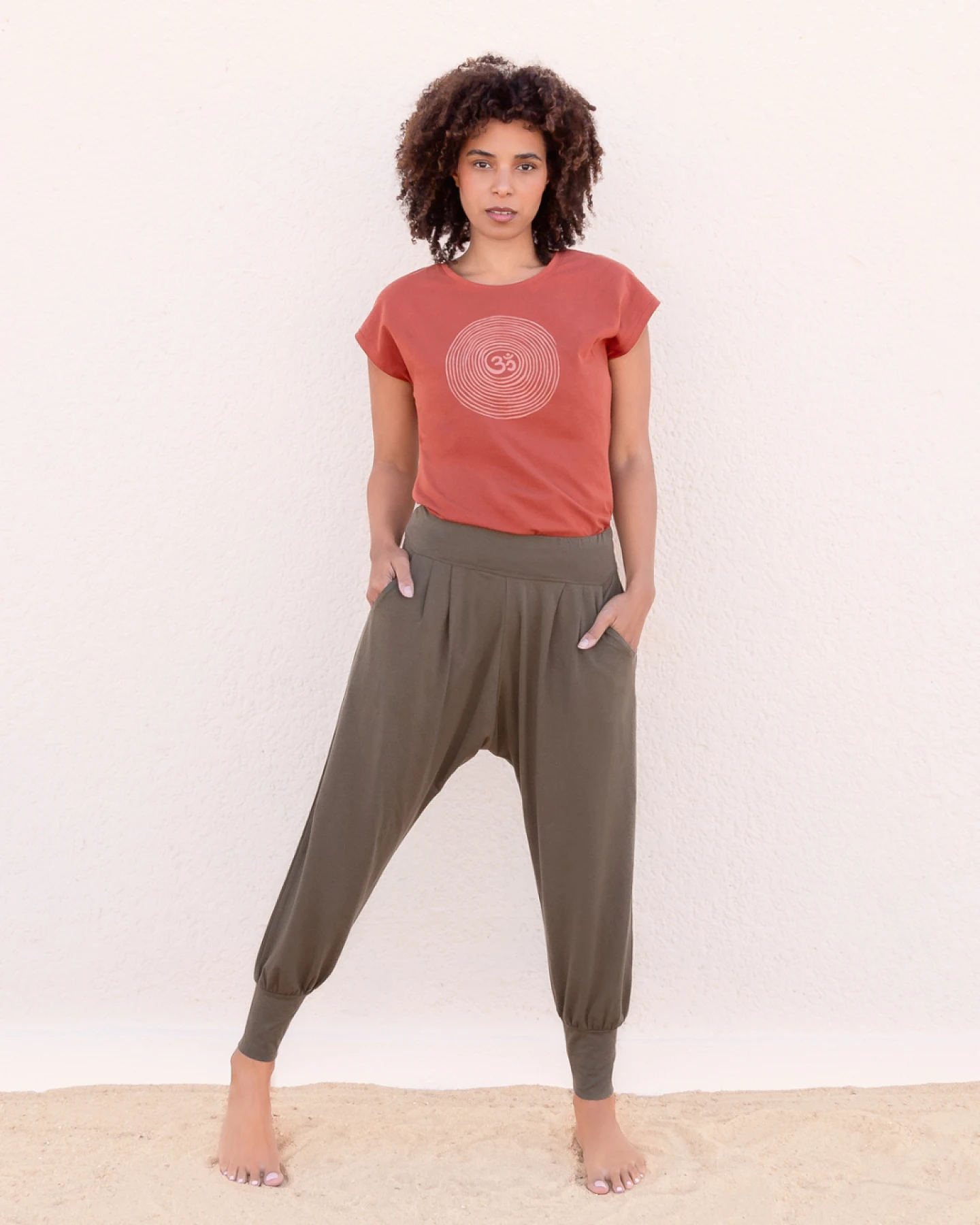 Jaya Organics T-Shirt Om Tencel - Cinnamon M – Ansicht 3