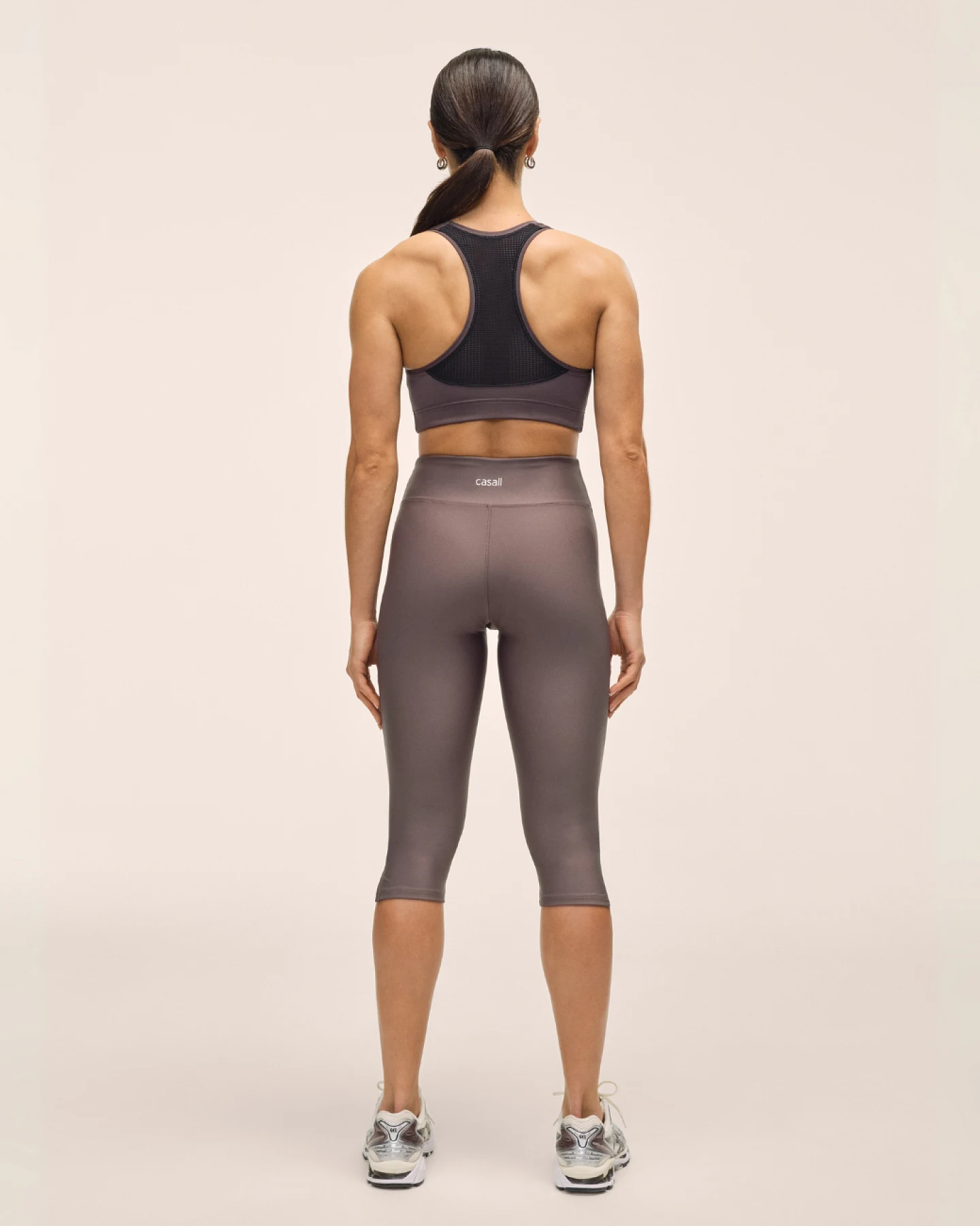 Casall Capri Slit Regular Waist Tights Dark Grey S – Ansicht 3