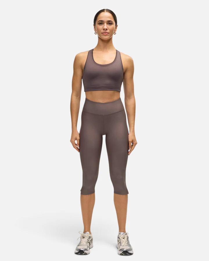 Casall Capri Slit Regular Waist Tights Dark Grey S