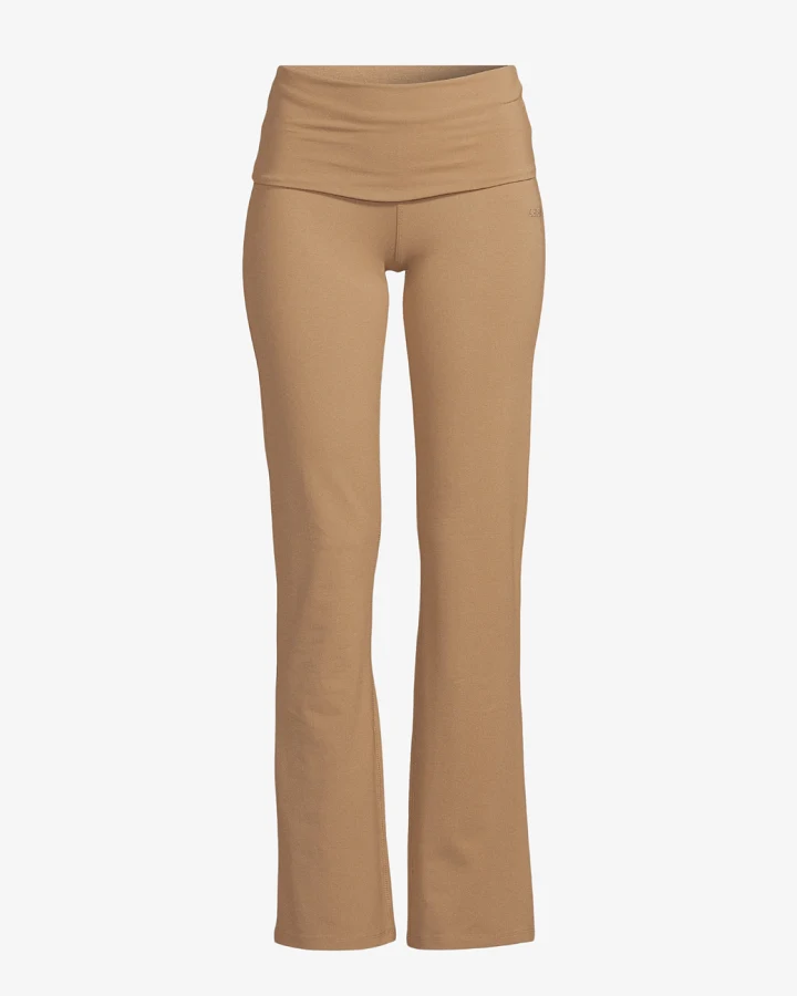 Casall Sublime Folded Flare Pants Light Khaki L
