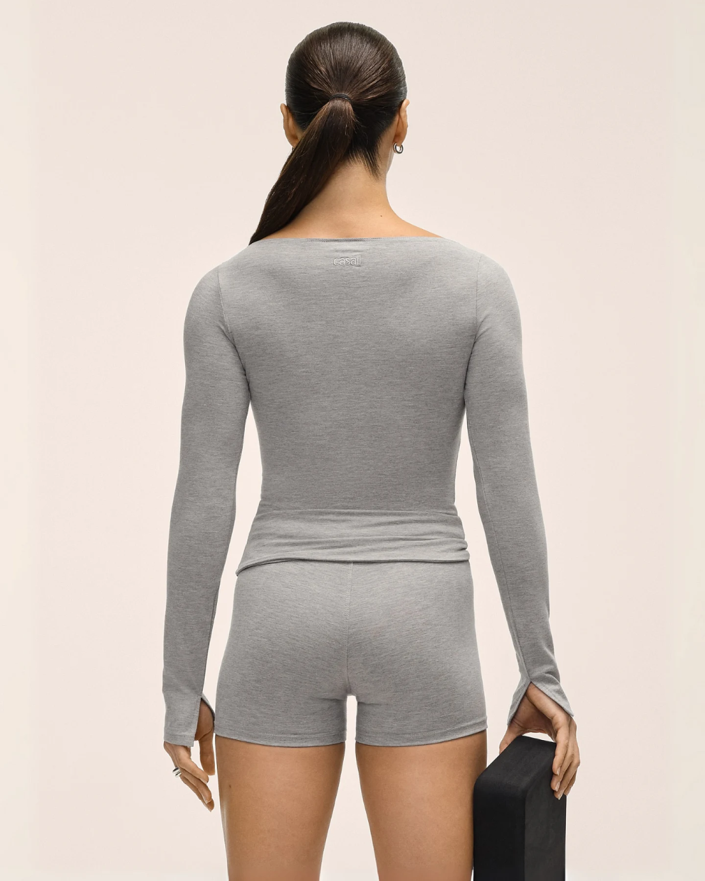 Casall Sublime Boatneck Long Sleeve Grey S – Ansicht 4