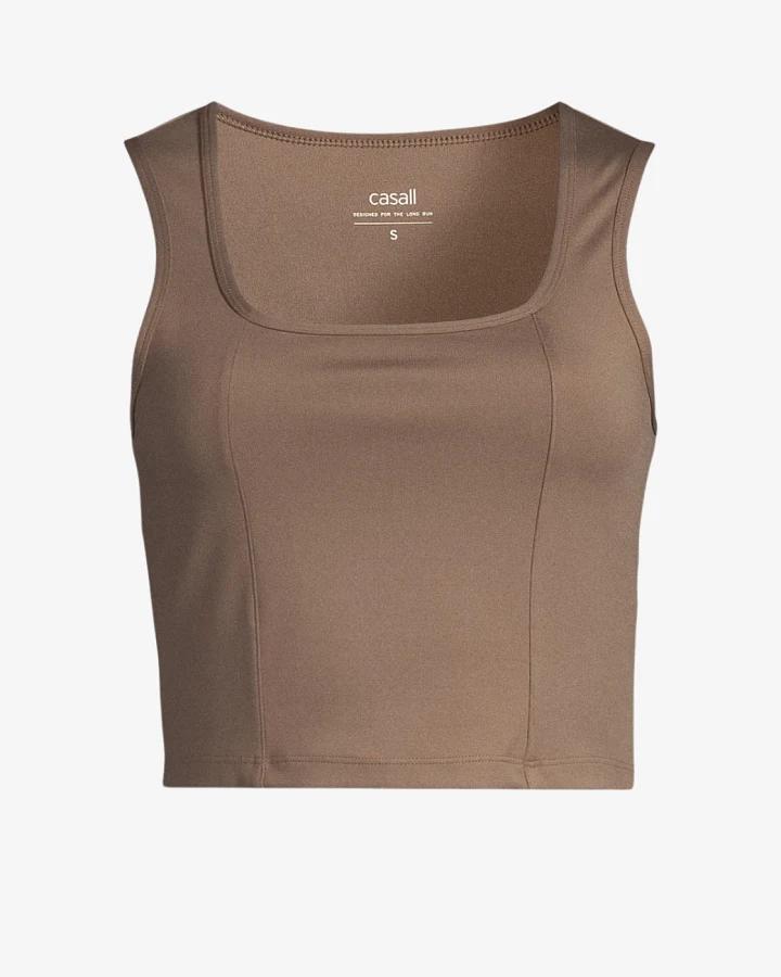Casall Casall Edge Crop Top Khaki L