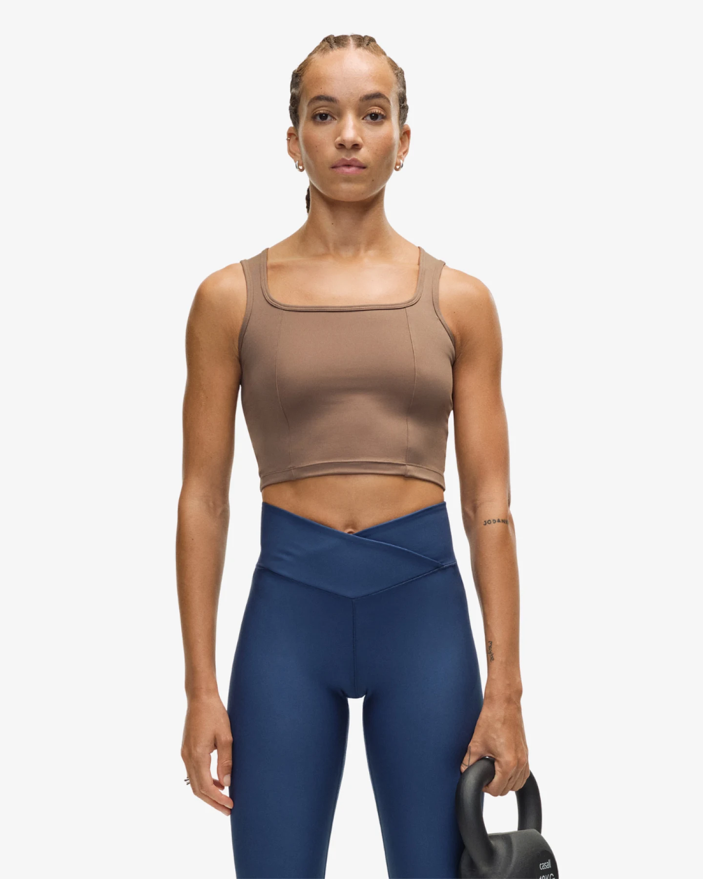 Casall Casall Edge Crop Top Khaki S – Ansicht 2