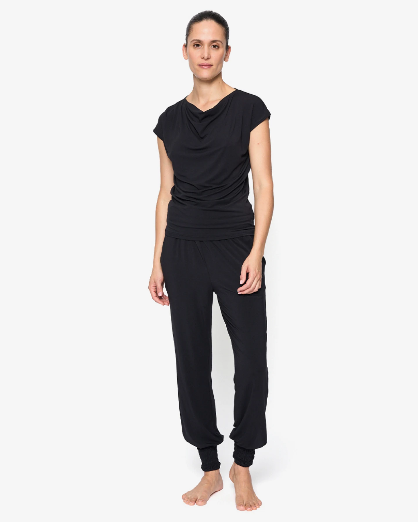 Curare Wasserfall Shirt - Black S – Ansicht 2