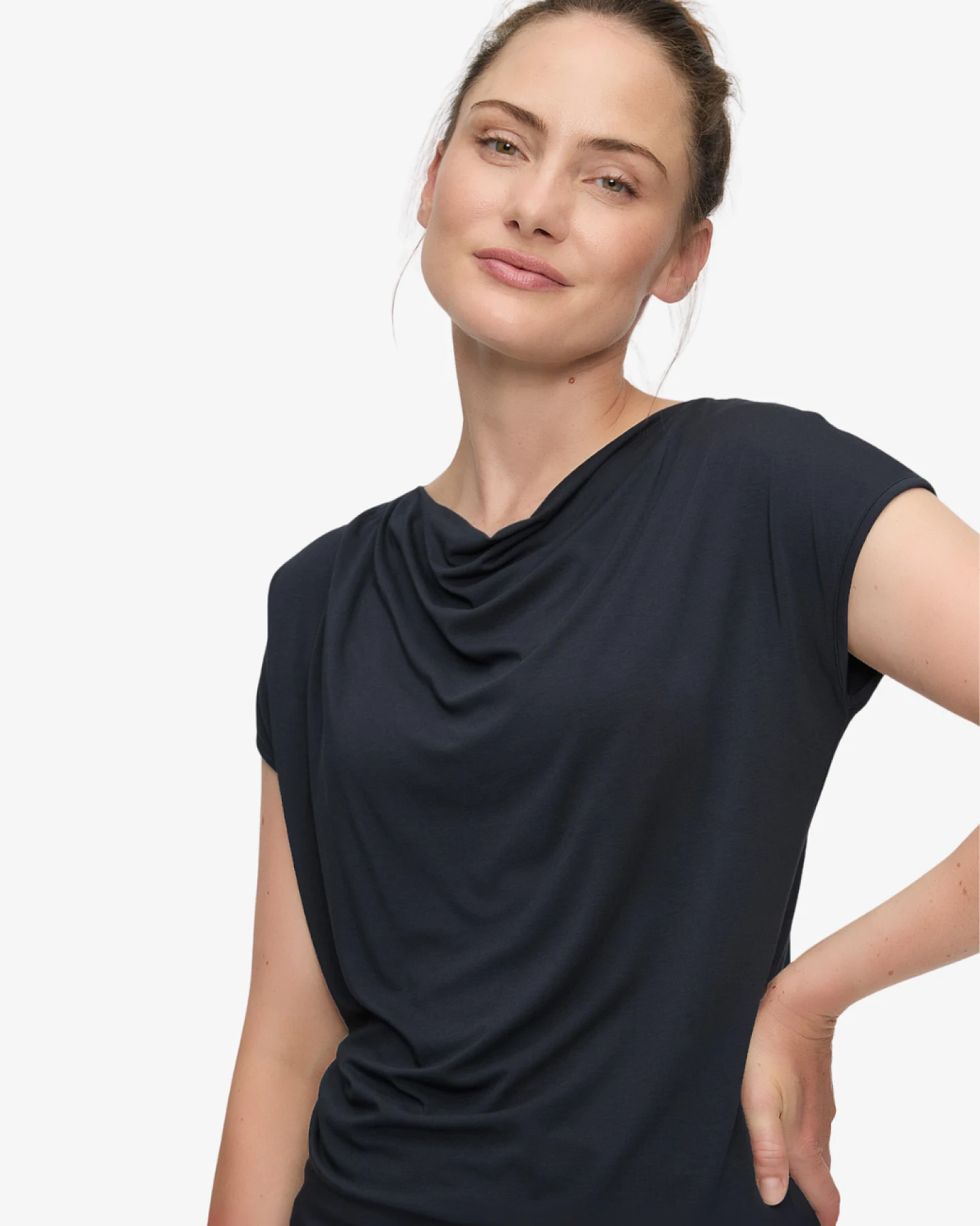 Curare Wasserfall Shirt - Black S – Ansicht 3