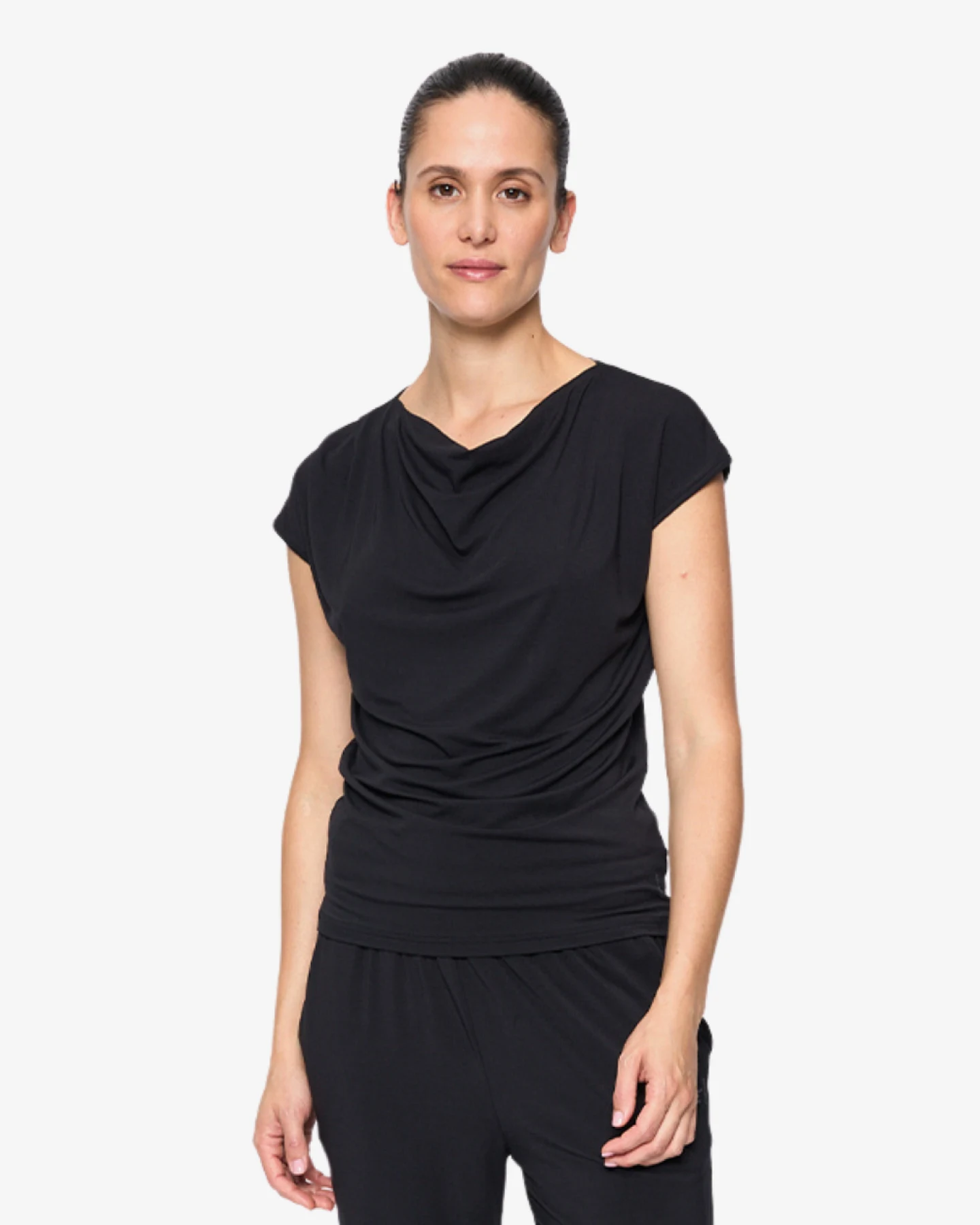 Curare Wasserfall Shirt - Black S – Ansicht 4
