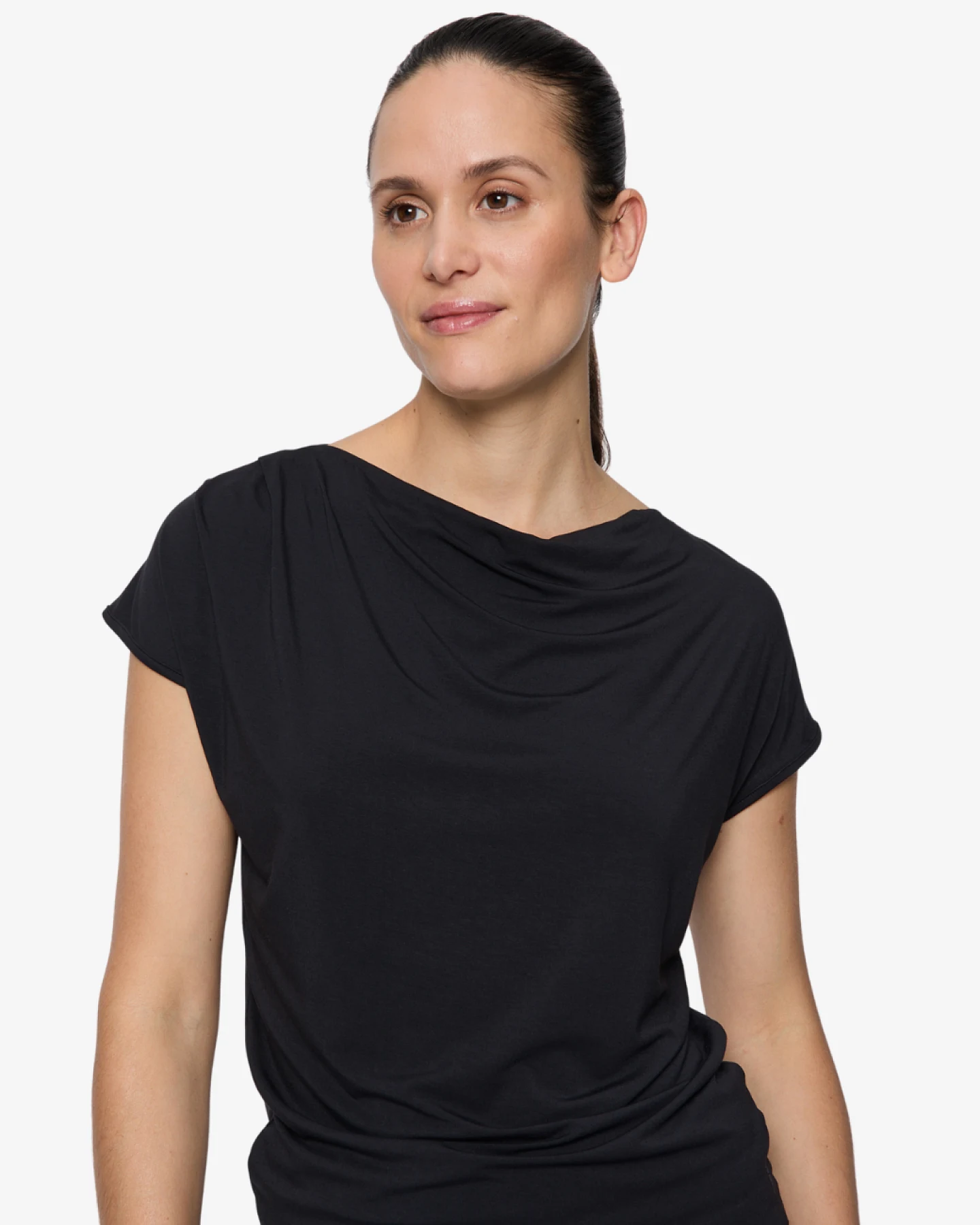 Curare Wasserfall Shirt - Black S – Ansicht 6